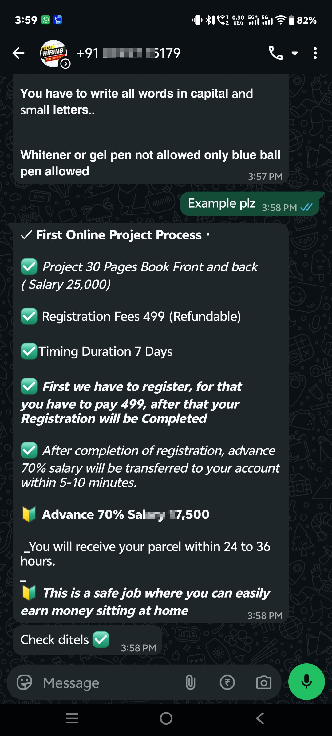 Work from home fraud 