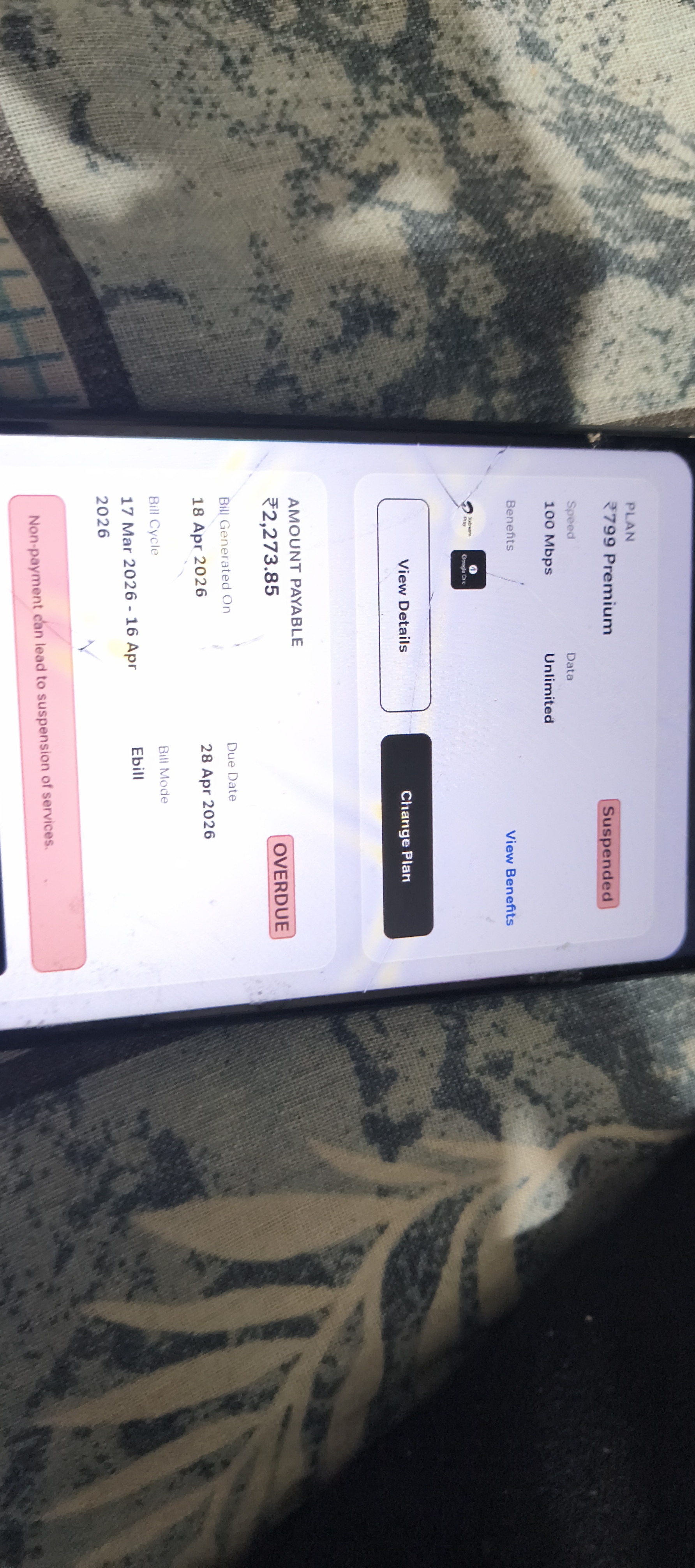airtel Airfiber Bill not Paid
