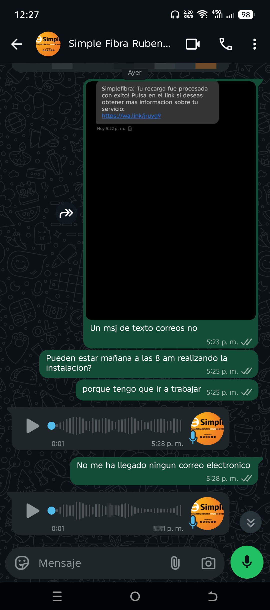 scammed by Simple Fibra - image 4
