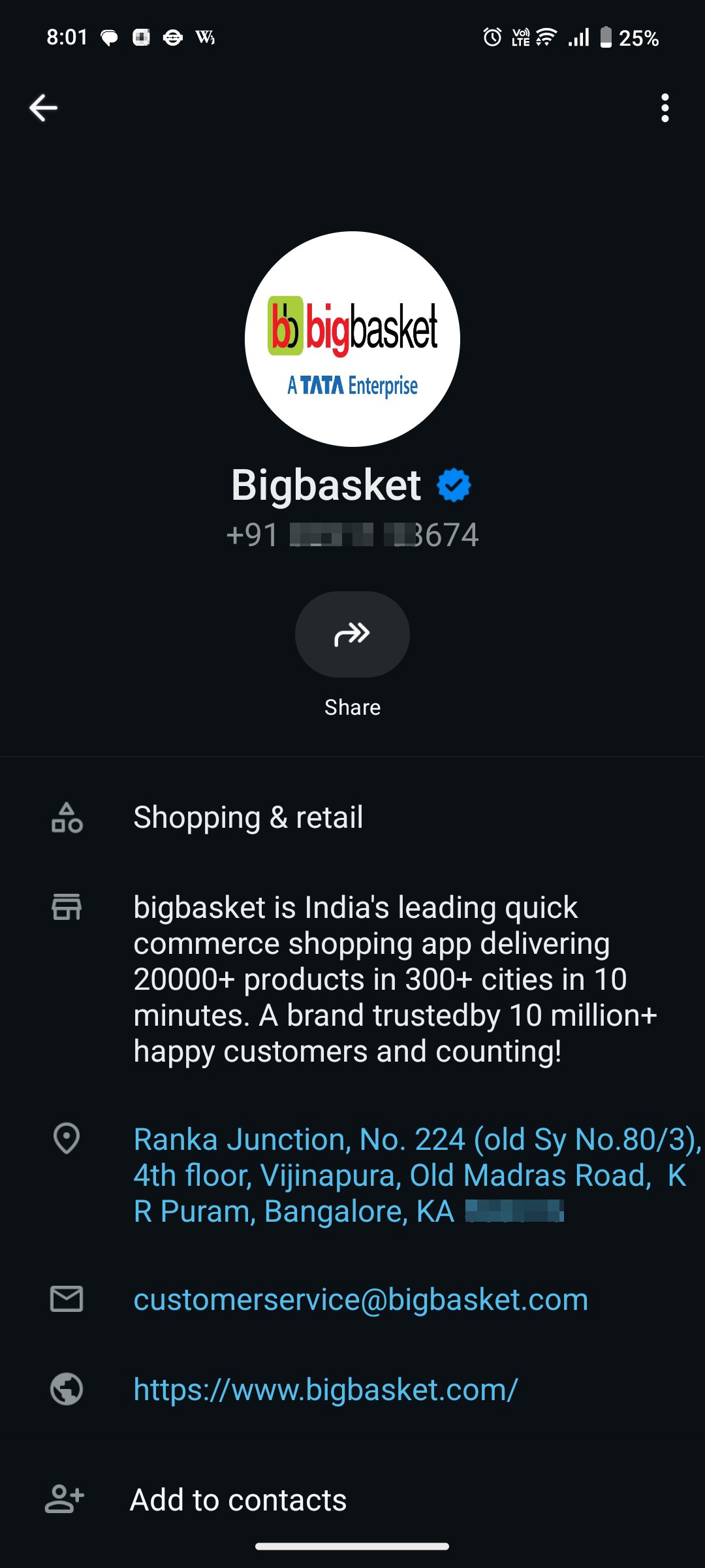 Bigbasket fake credit money received from blue tick number