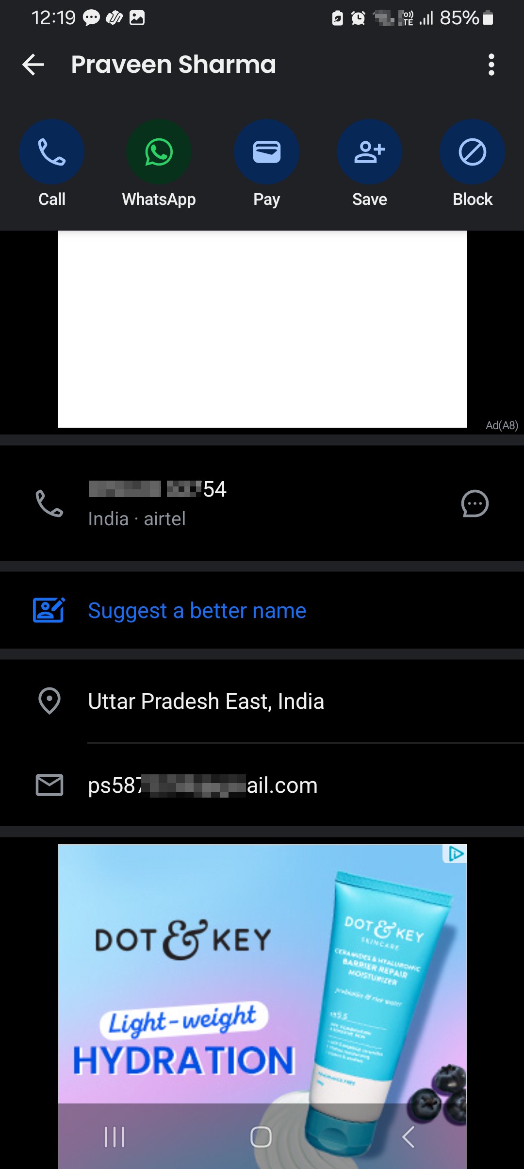 Person impersonating police tried to blackmail me