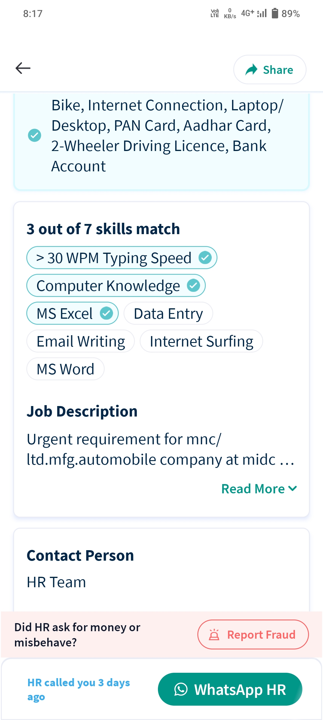 Job Scam for Money  - image 2