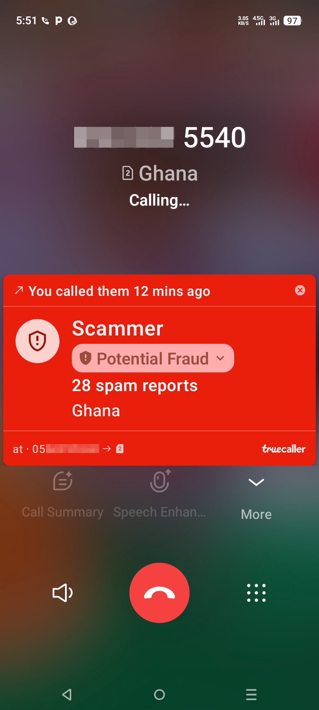 the person is a fraud