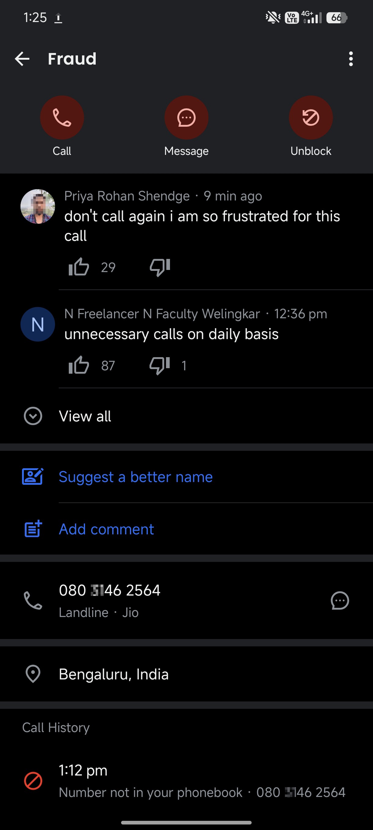 spammers unknown caller 