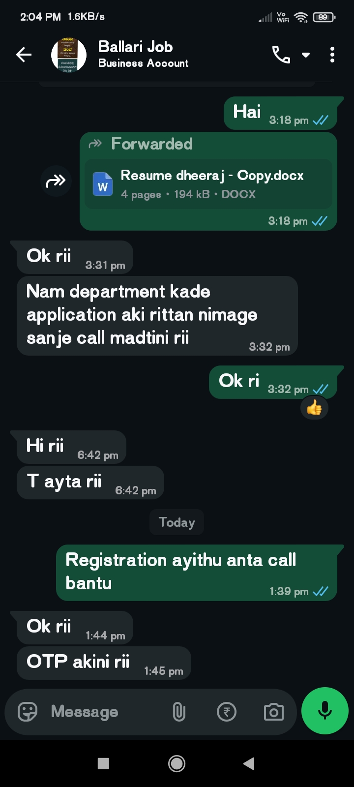Job scam