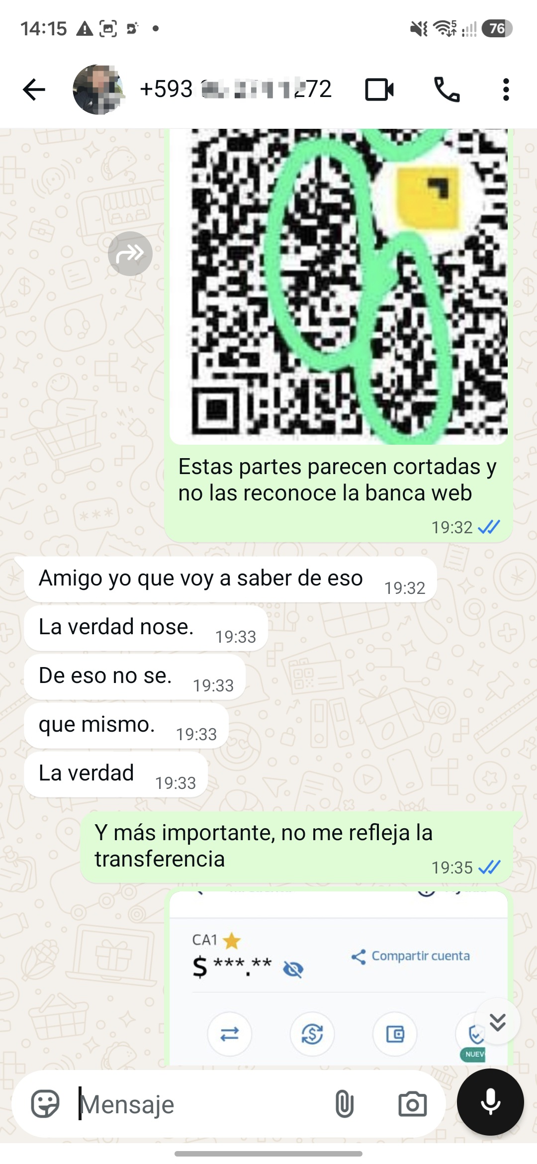 Scams with transfer receipts using AI