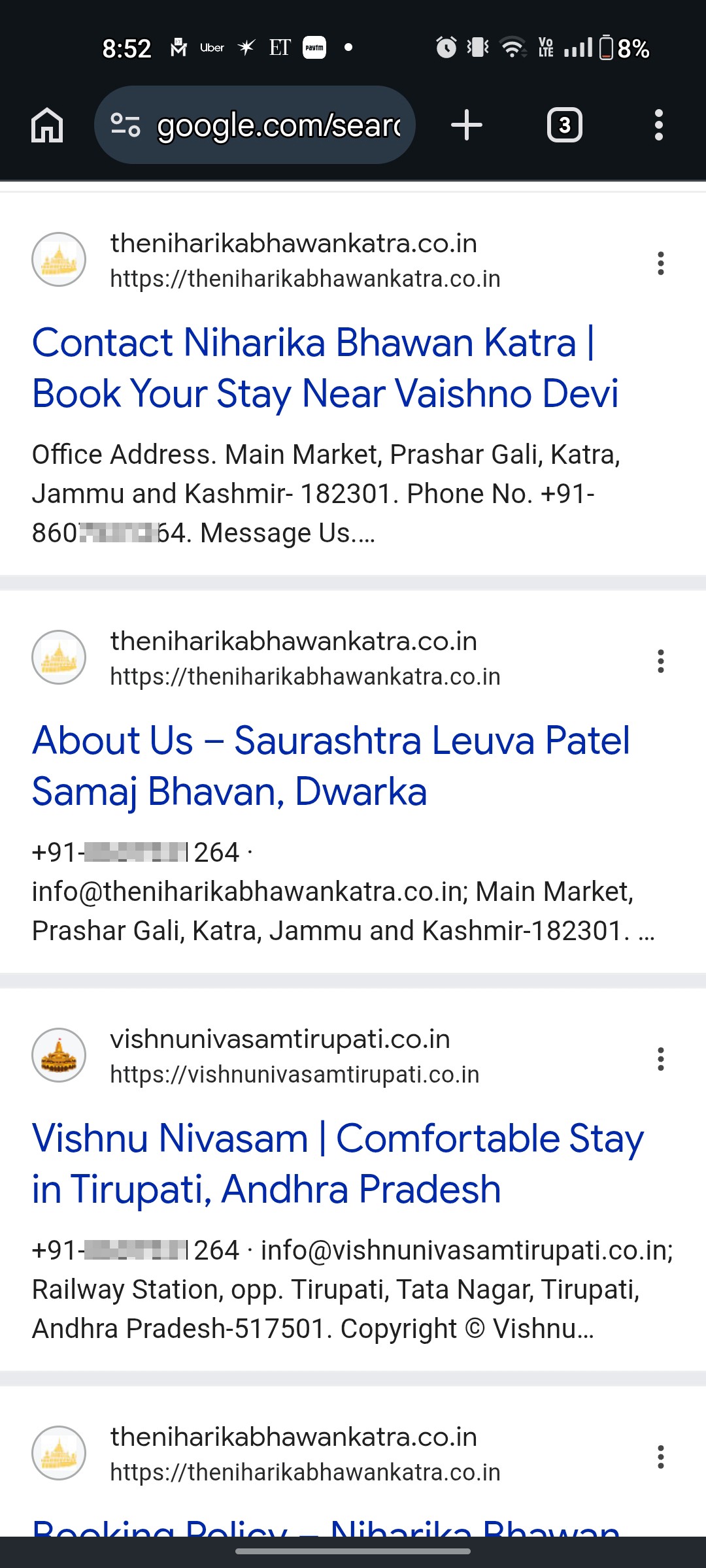 pligrimage roombooking frauds