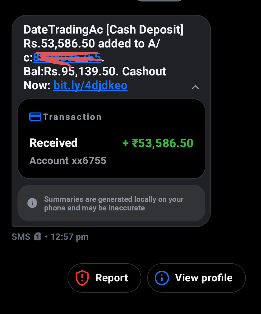 You should not open links from such fraud messages.