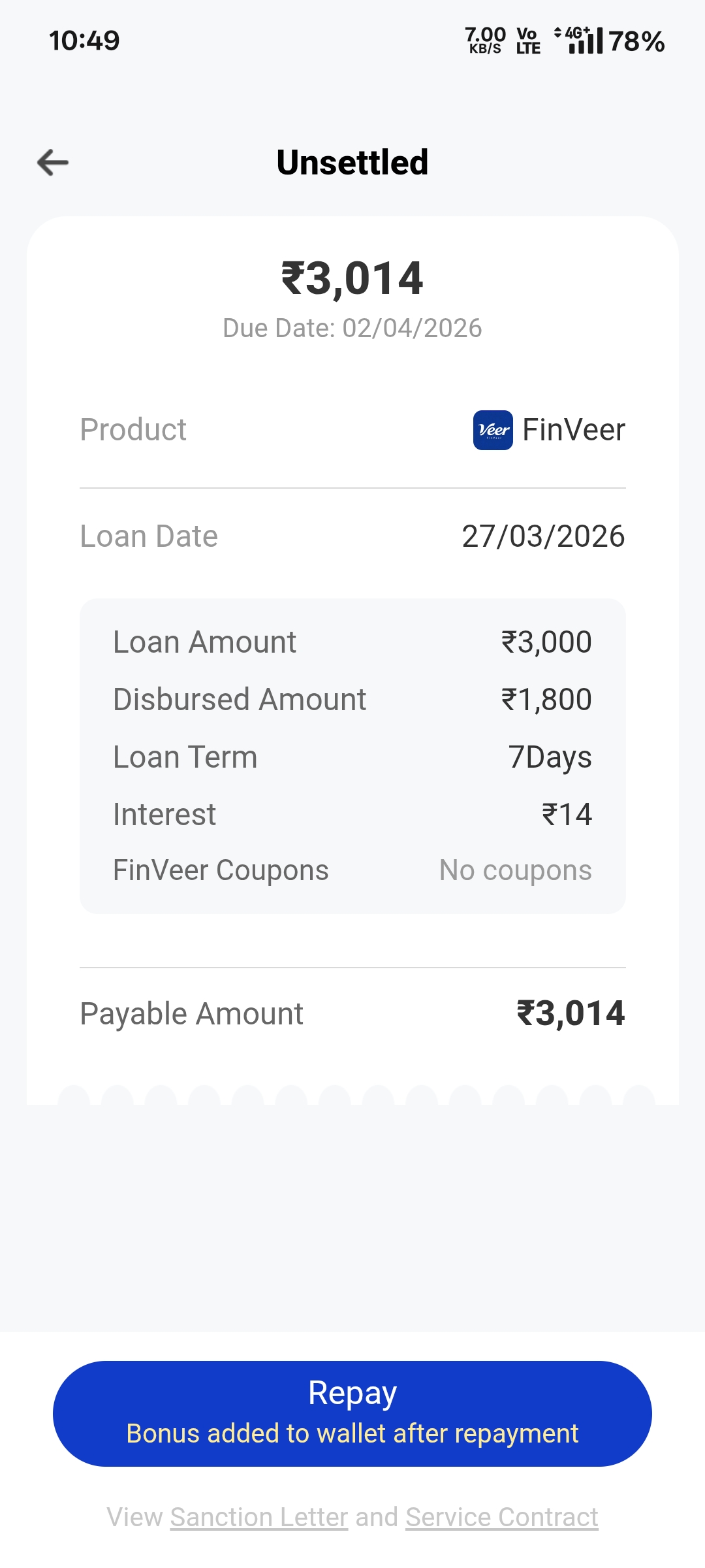 Finveer loan app Fraud 7 day loan