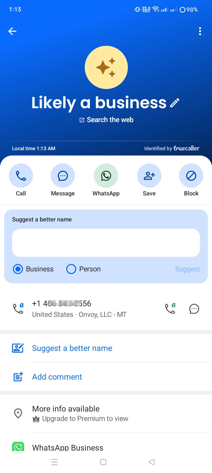 How to stop calls from such Zoar sites