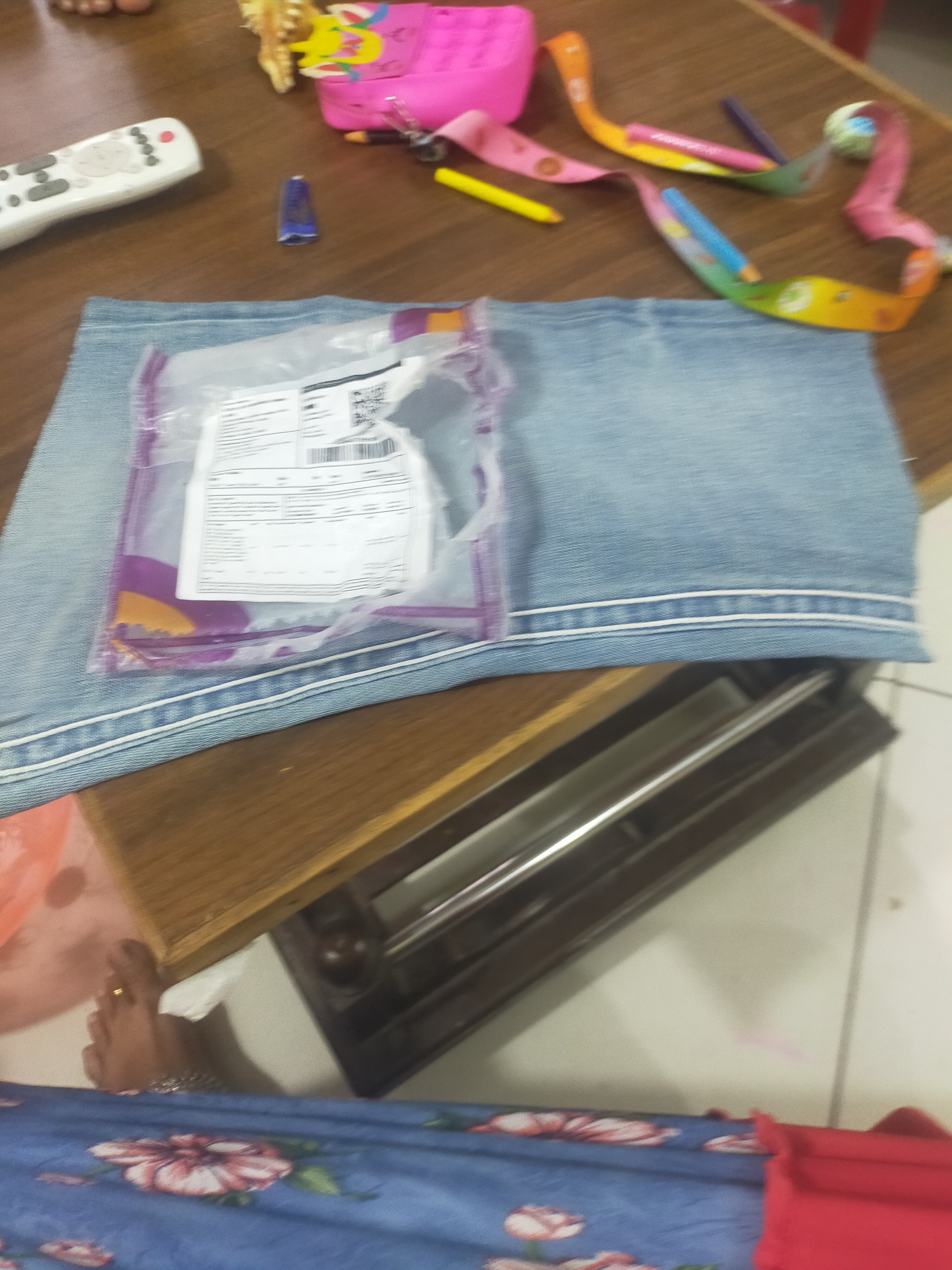 When I ordered a bra from Misho, the jeans came with a torn piece.