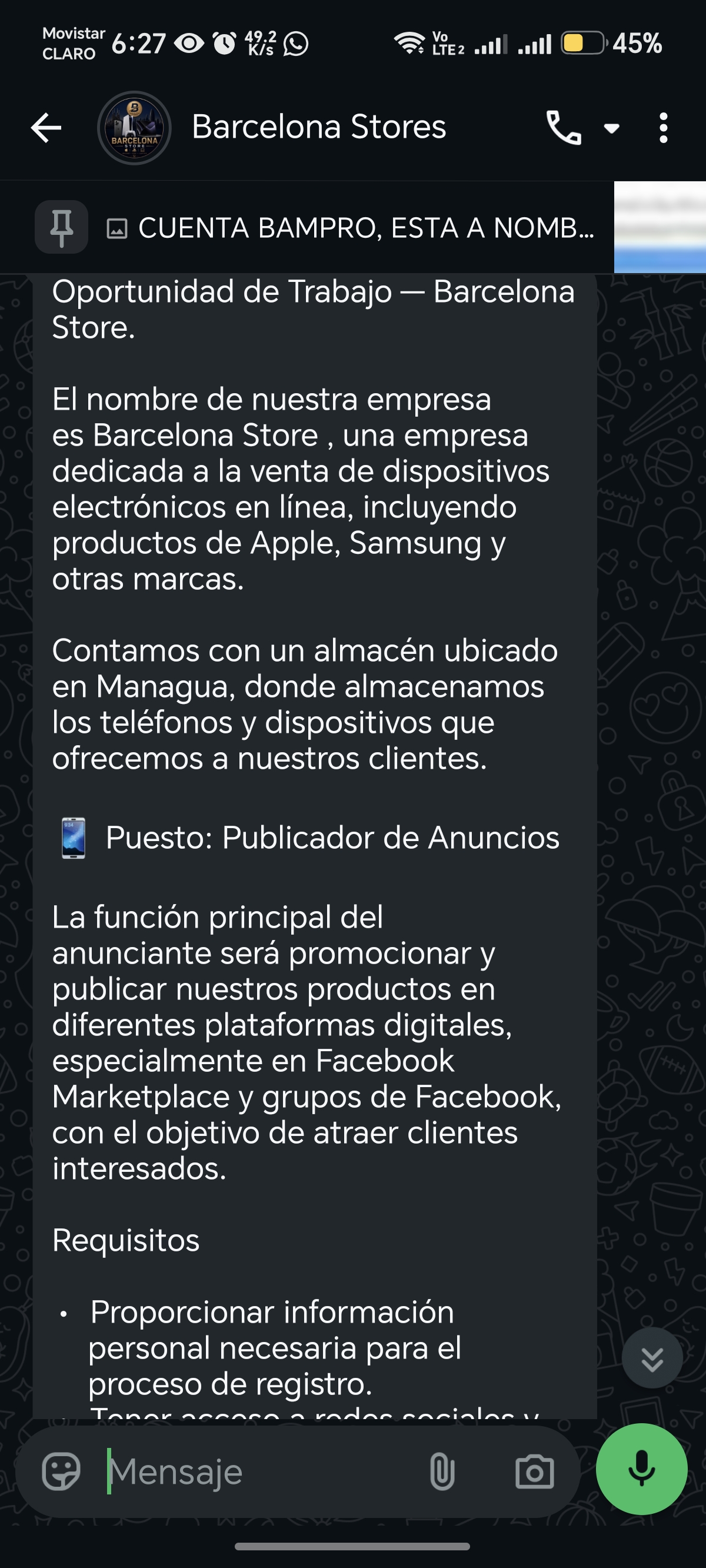 Scam Alert - Barcelona Stores Cell Phone Store - image 3