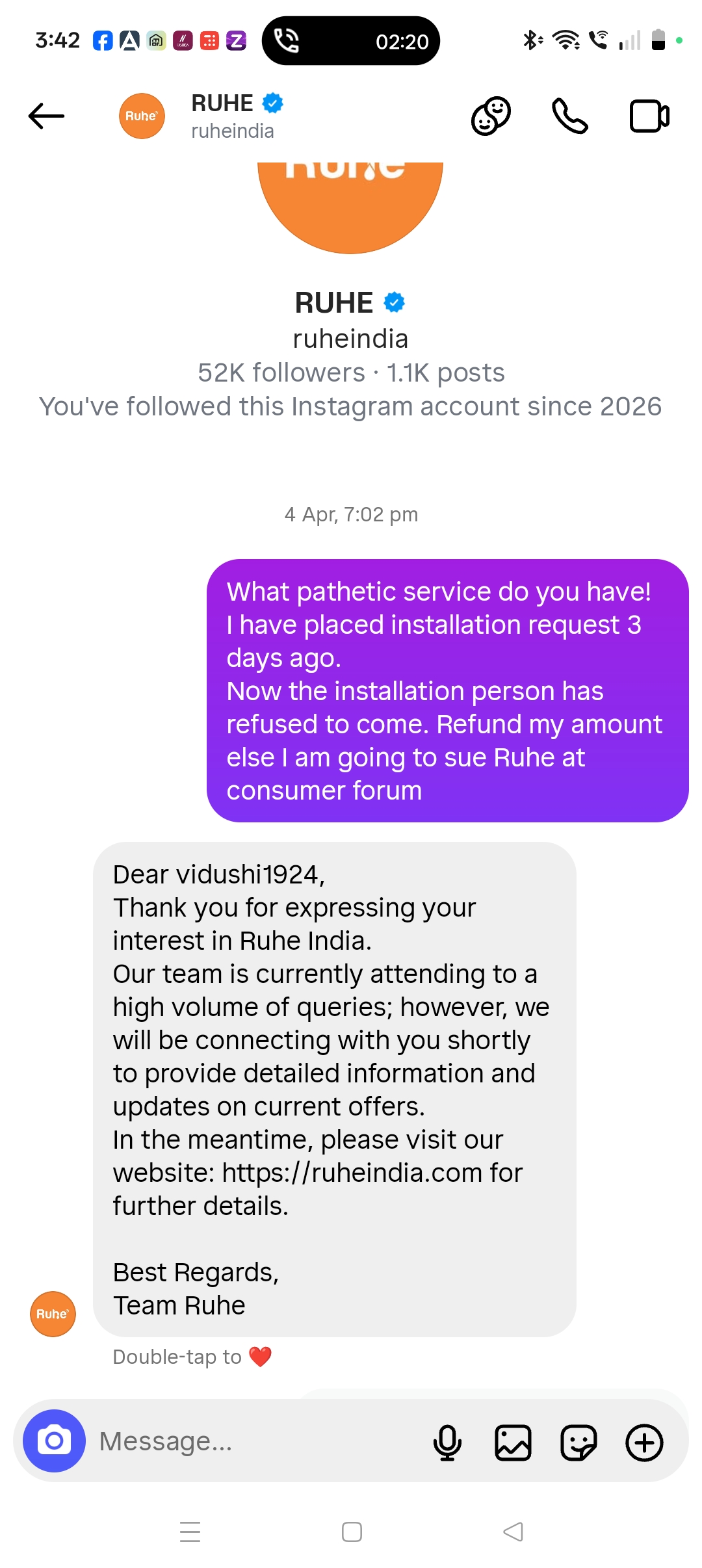 Ruhe has worst service ever - image 2