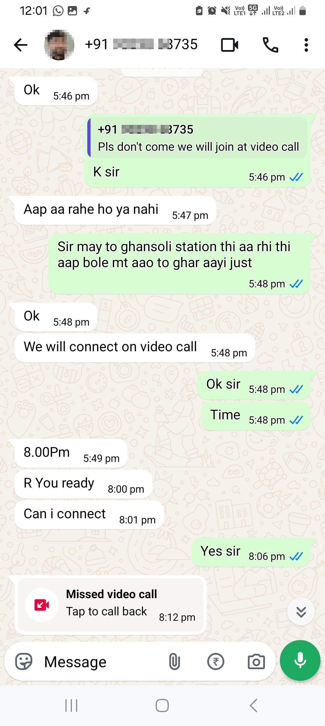 Regarding job