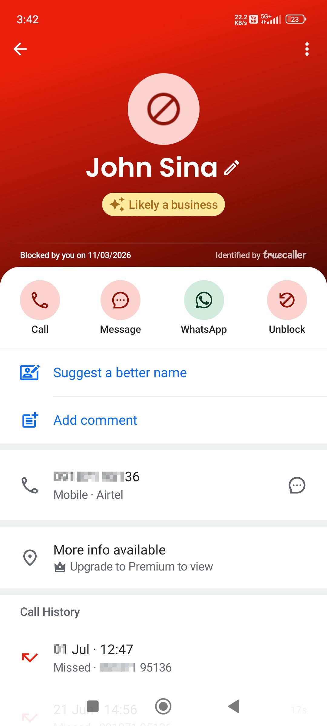 Scam call