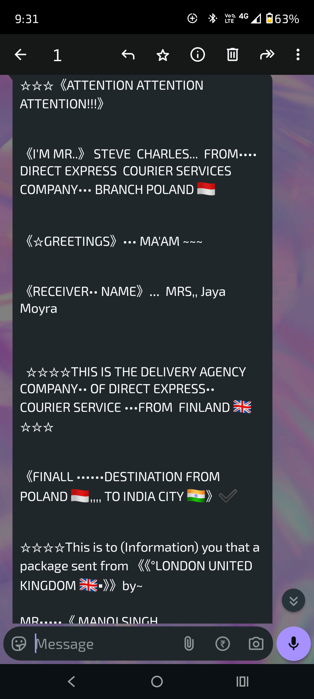 The delivery company asked for money for clearance charges. - image 6