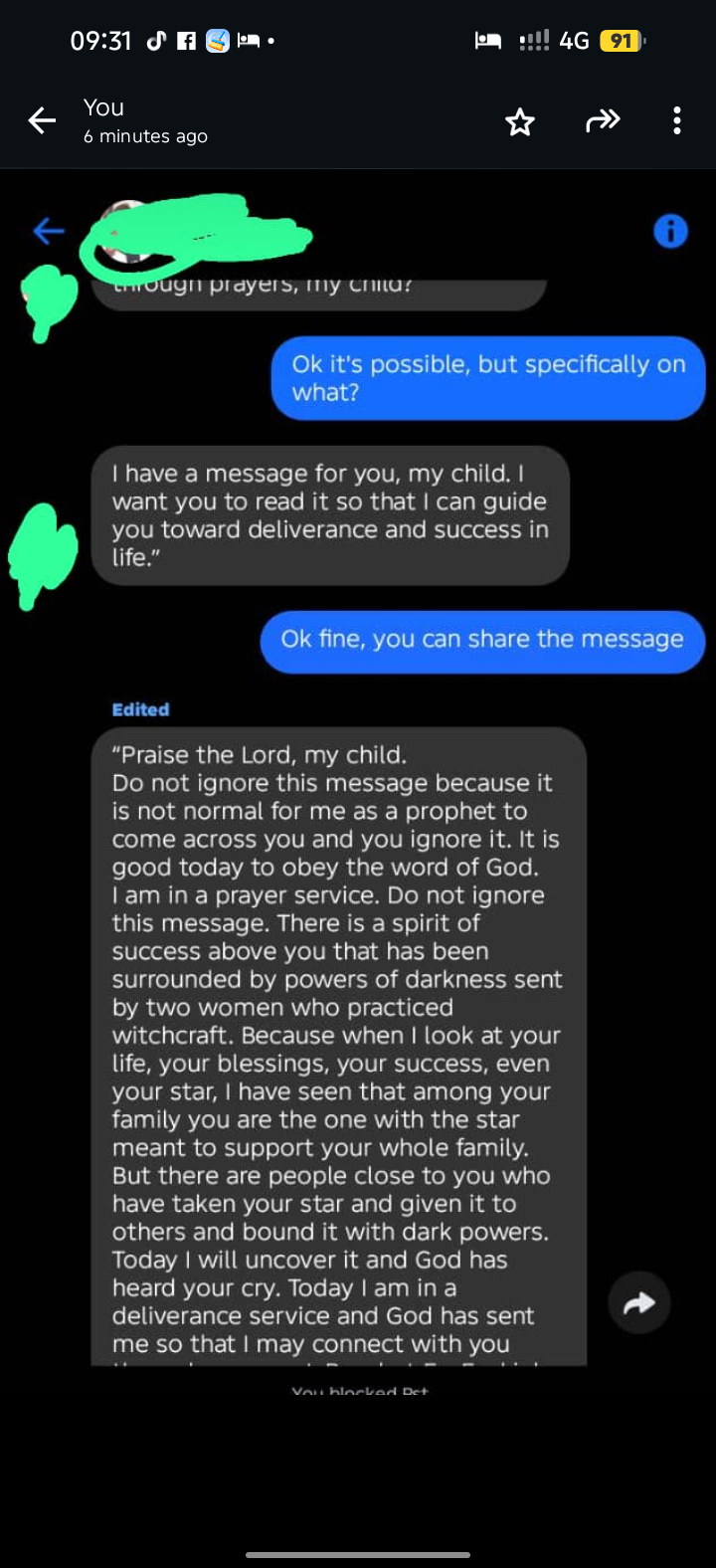 SCAM ALERT: Online Messaging Scam Involving "Prophet" Direct Communications 