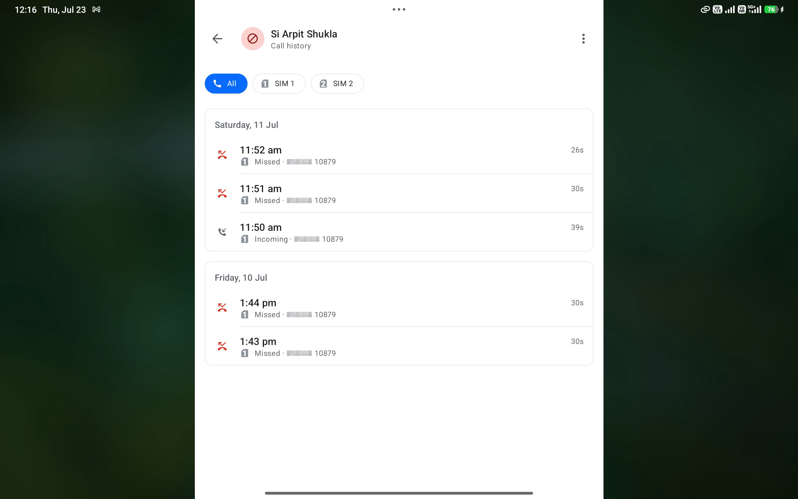 Suspicious call claiming to be police.