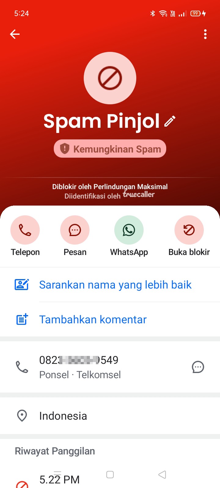 Spam number disguised again - image 4
