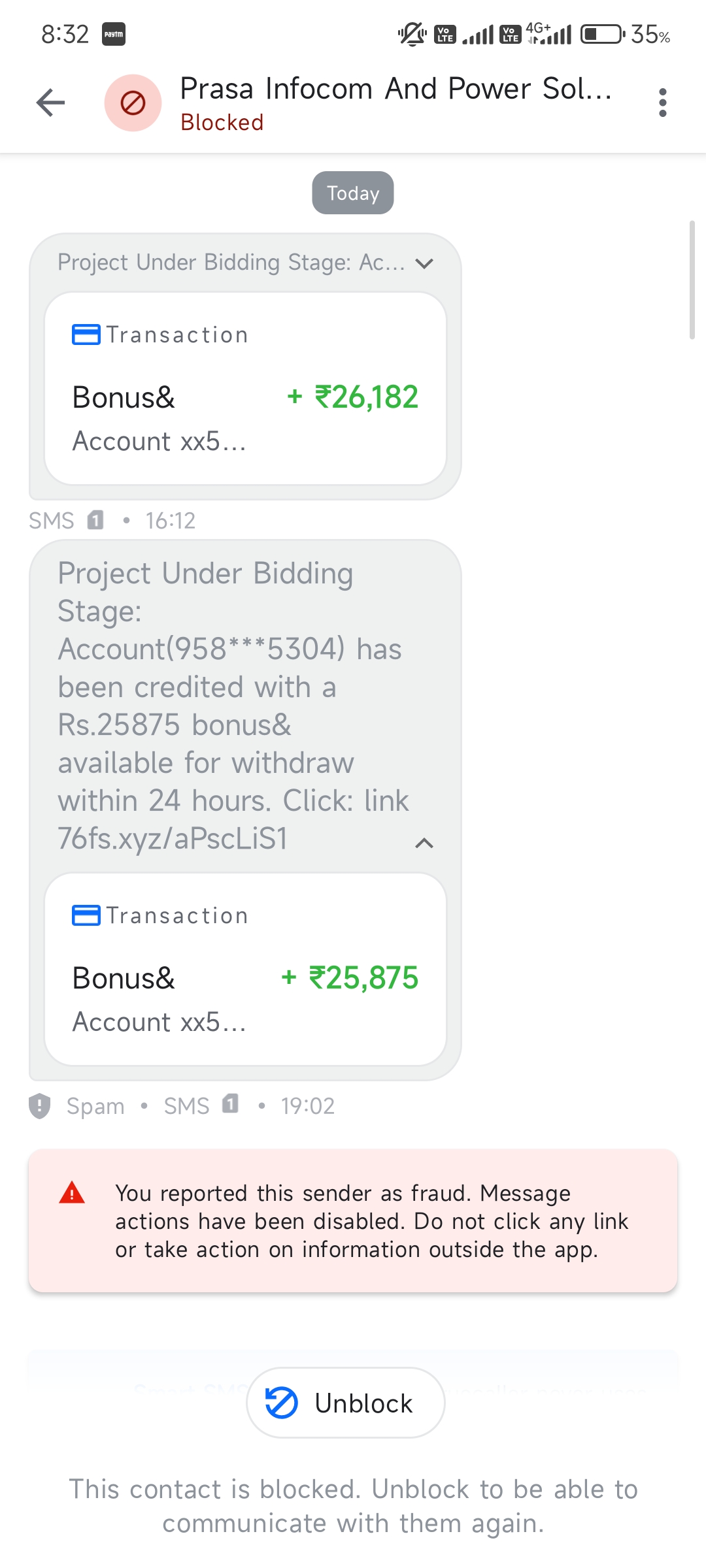 Fake Gambling Bonus SMS Scam