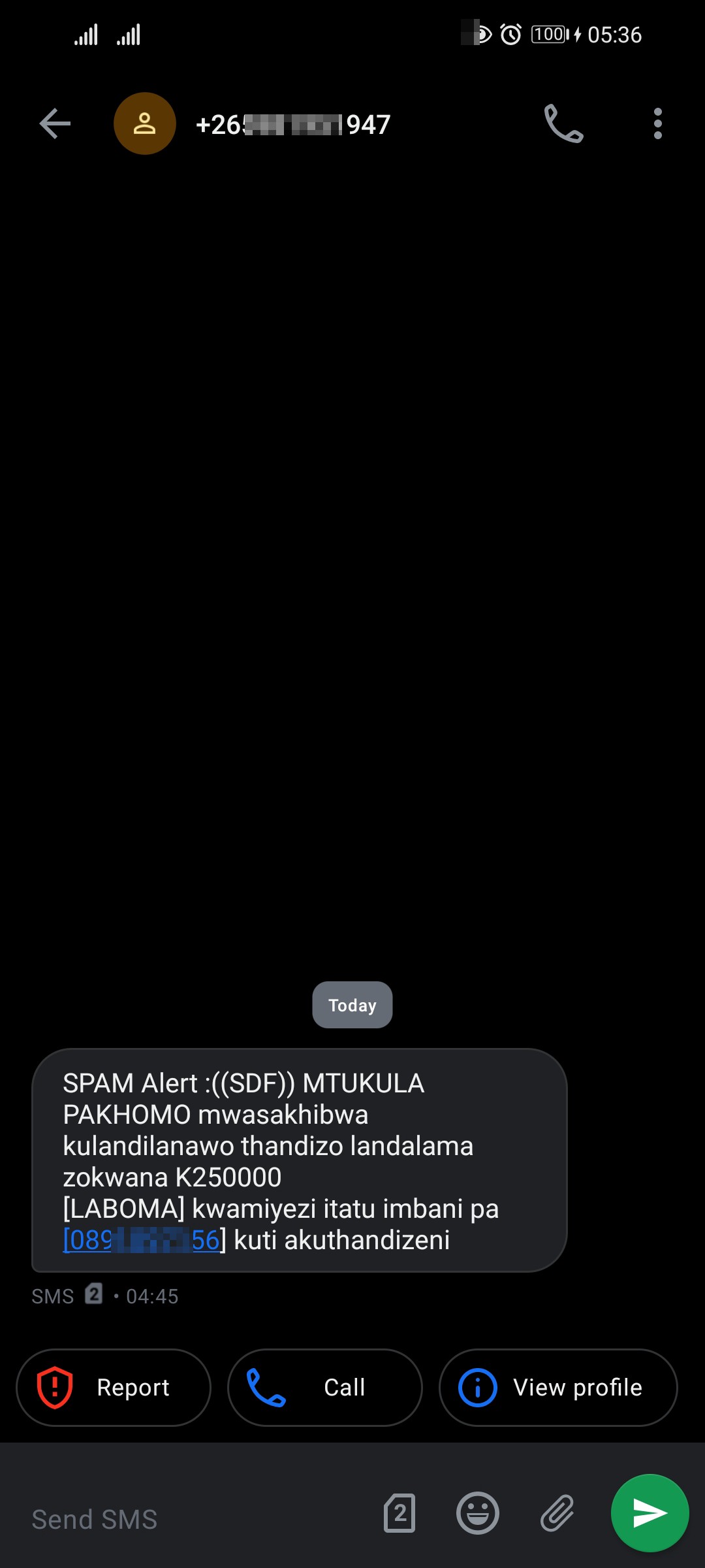 tried to be scammed this morning 