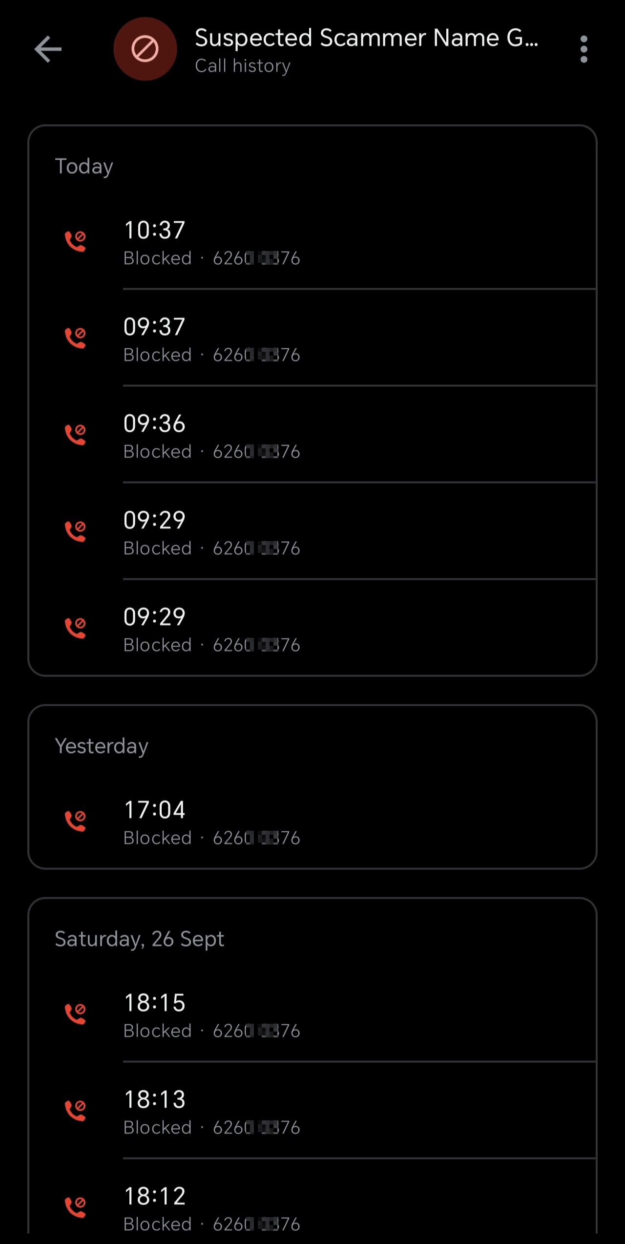 Is this number from a scammer?