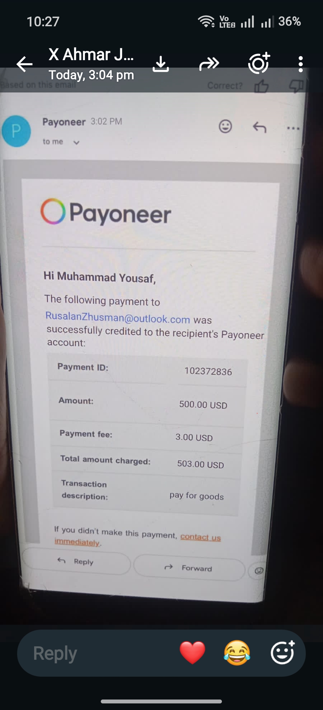 Payoneer scam