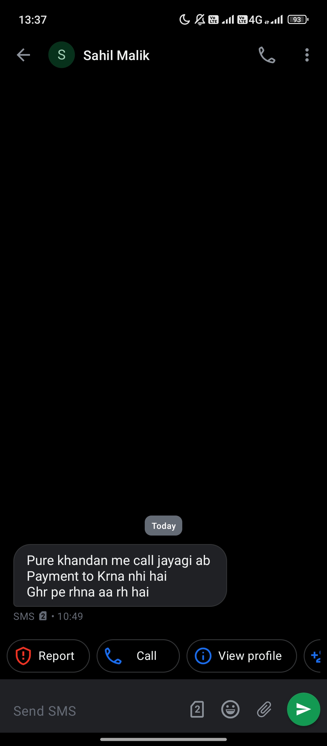 illegal threat recovery