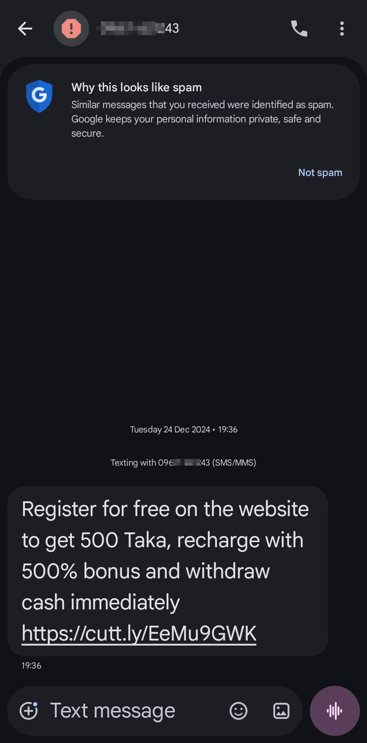 Scam number possibilities 