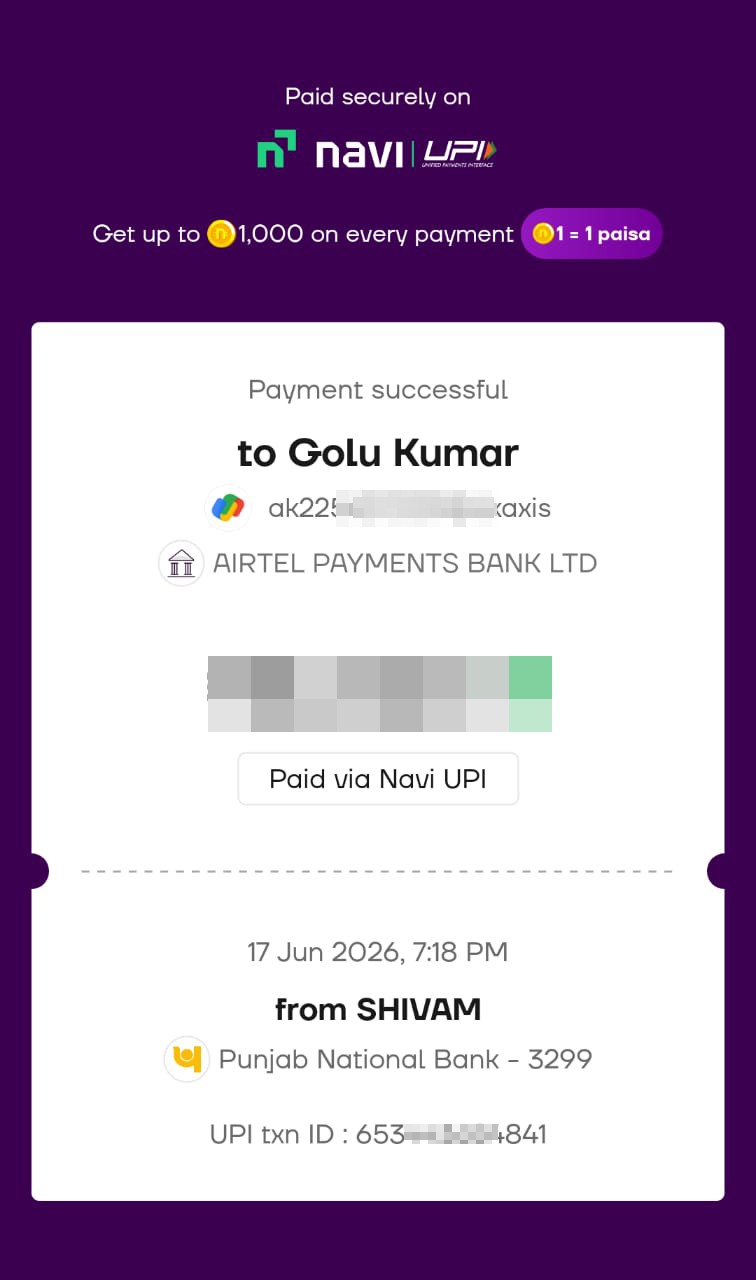 Entered the money by entering free screenshot and message.