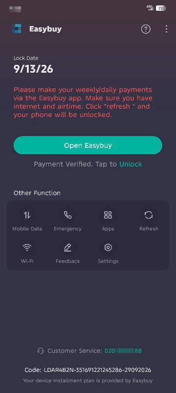 please avoid easybuy if you don't have stable job ok please 