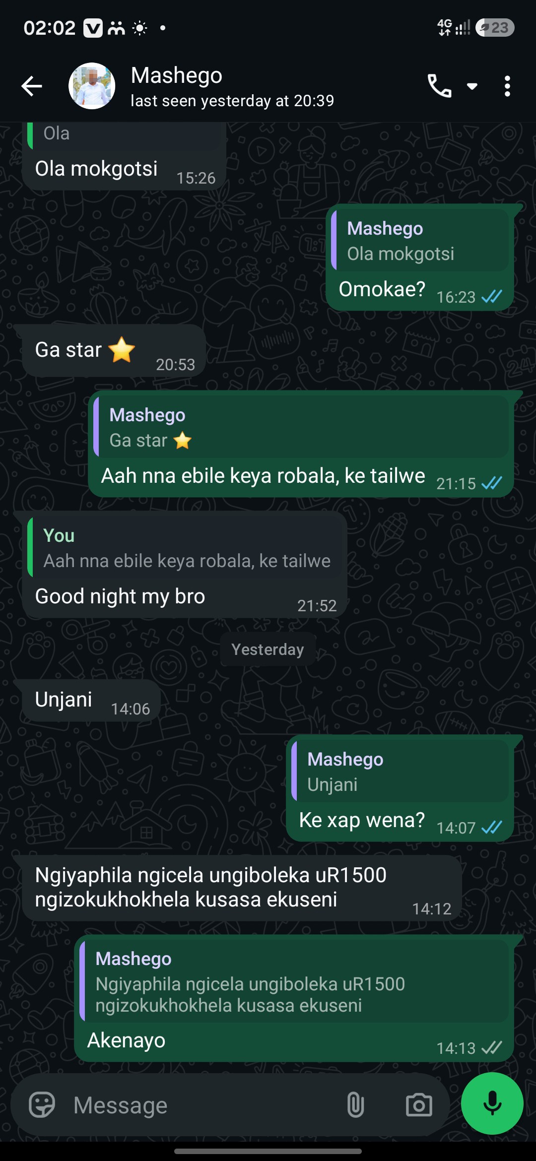 I think someone is using my friend's number to scam me