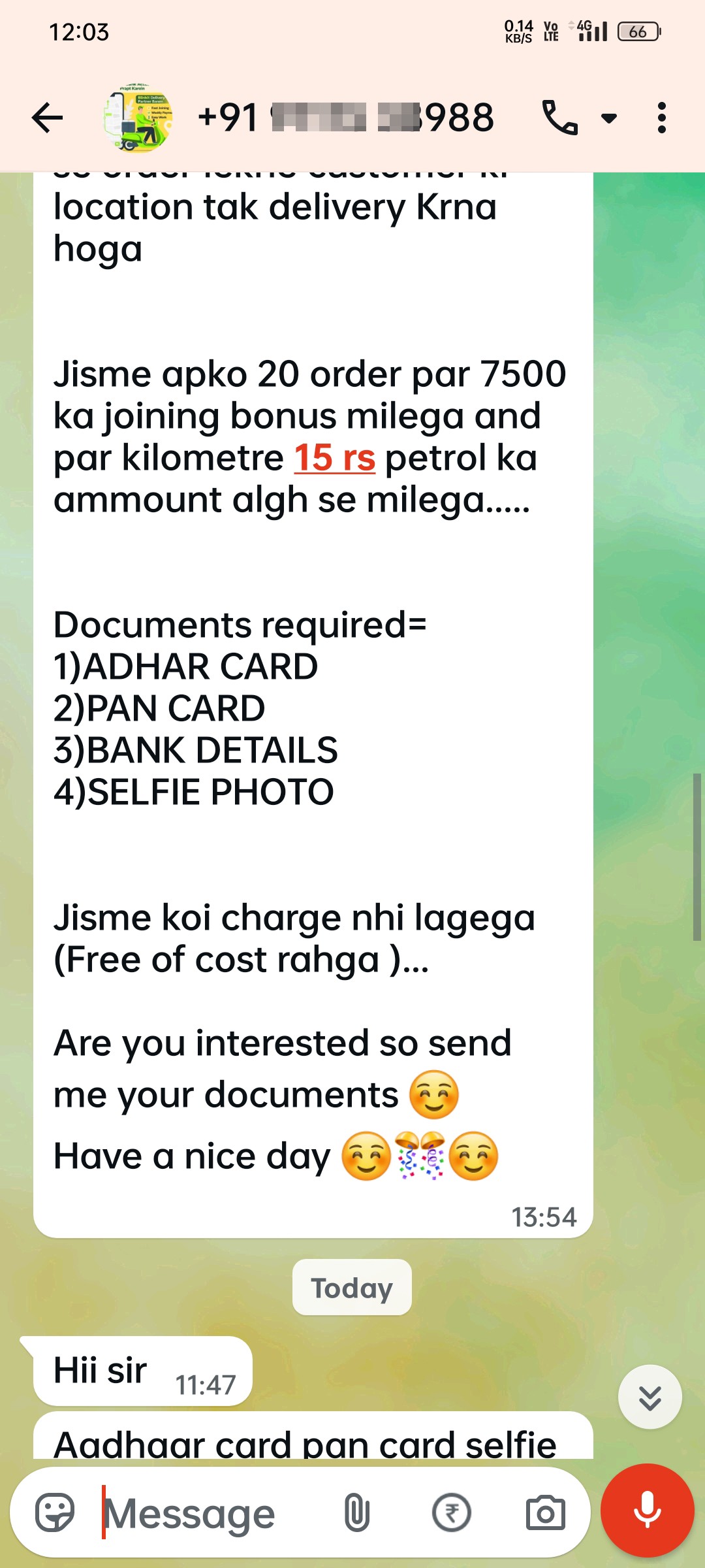 Scam about blinkit WFH job - image 2