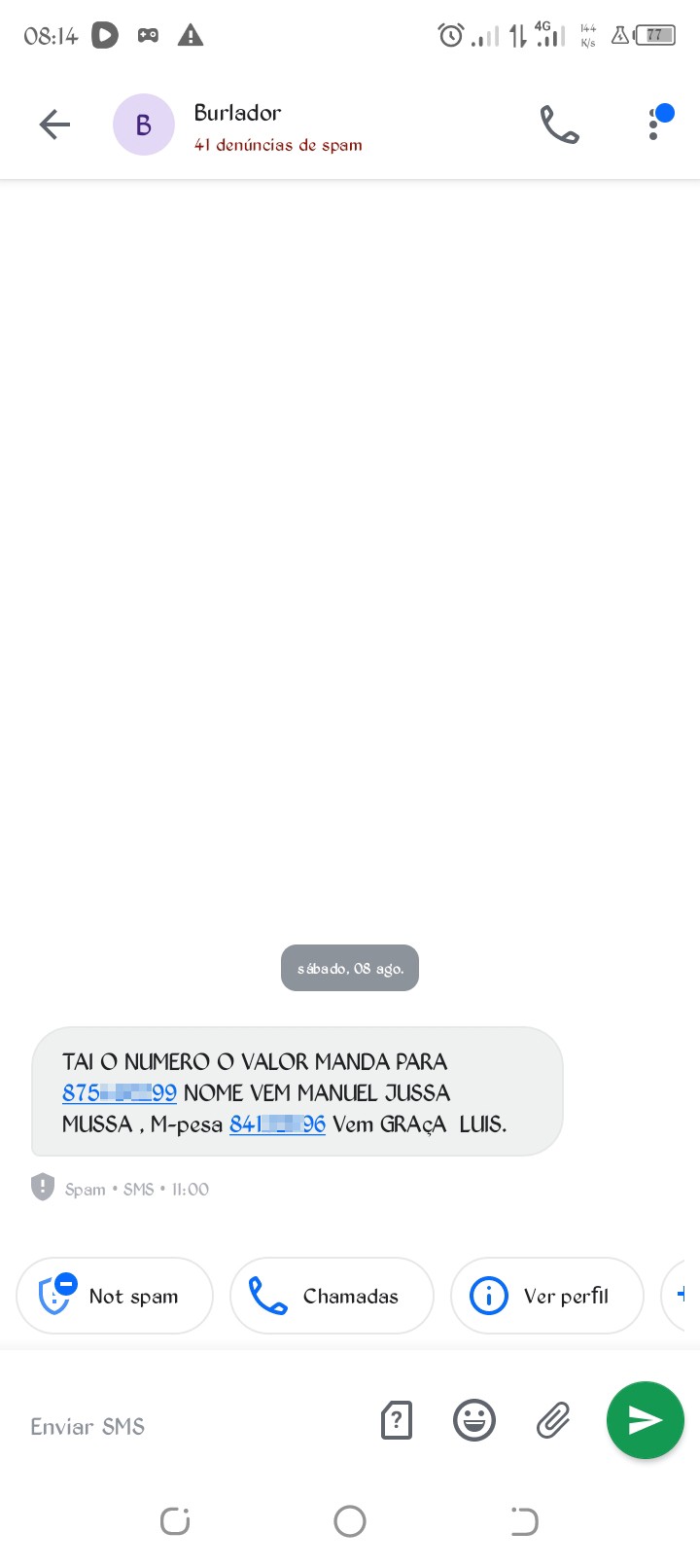 Be careful with this type of message