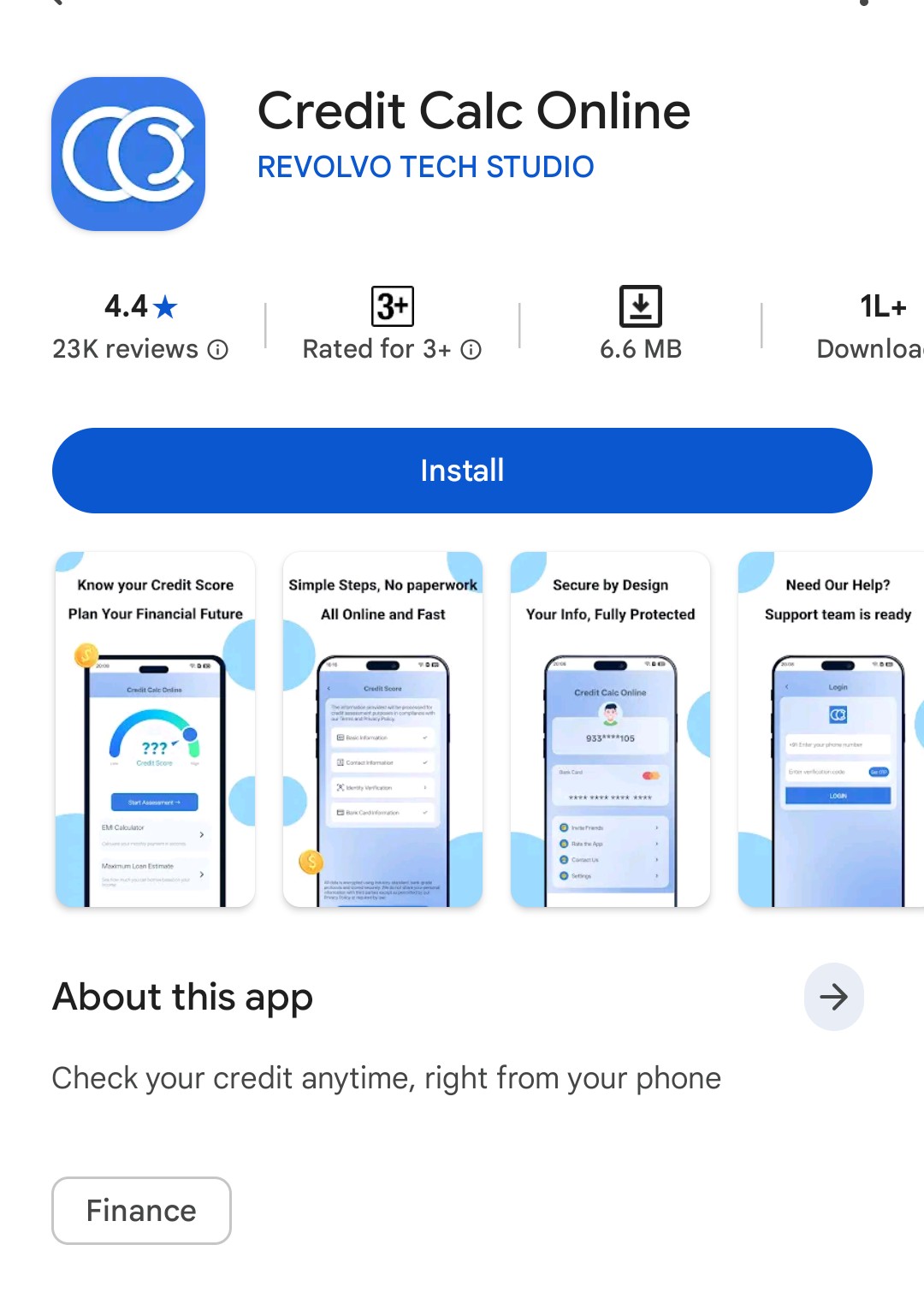 Credit Calc online (App)