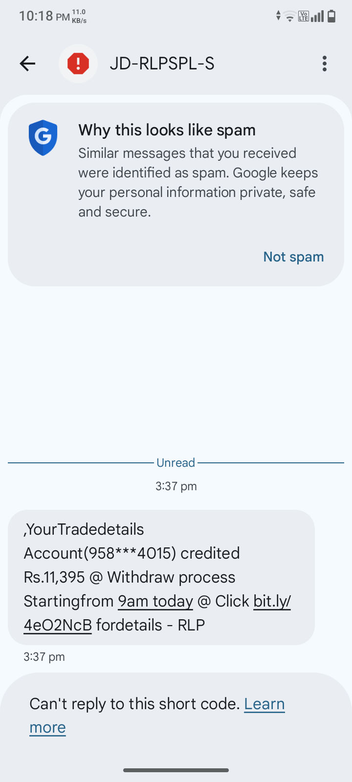 You should also not click on any such unknown loan offer.