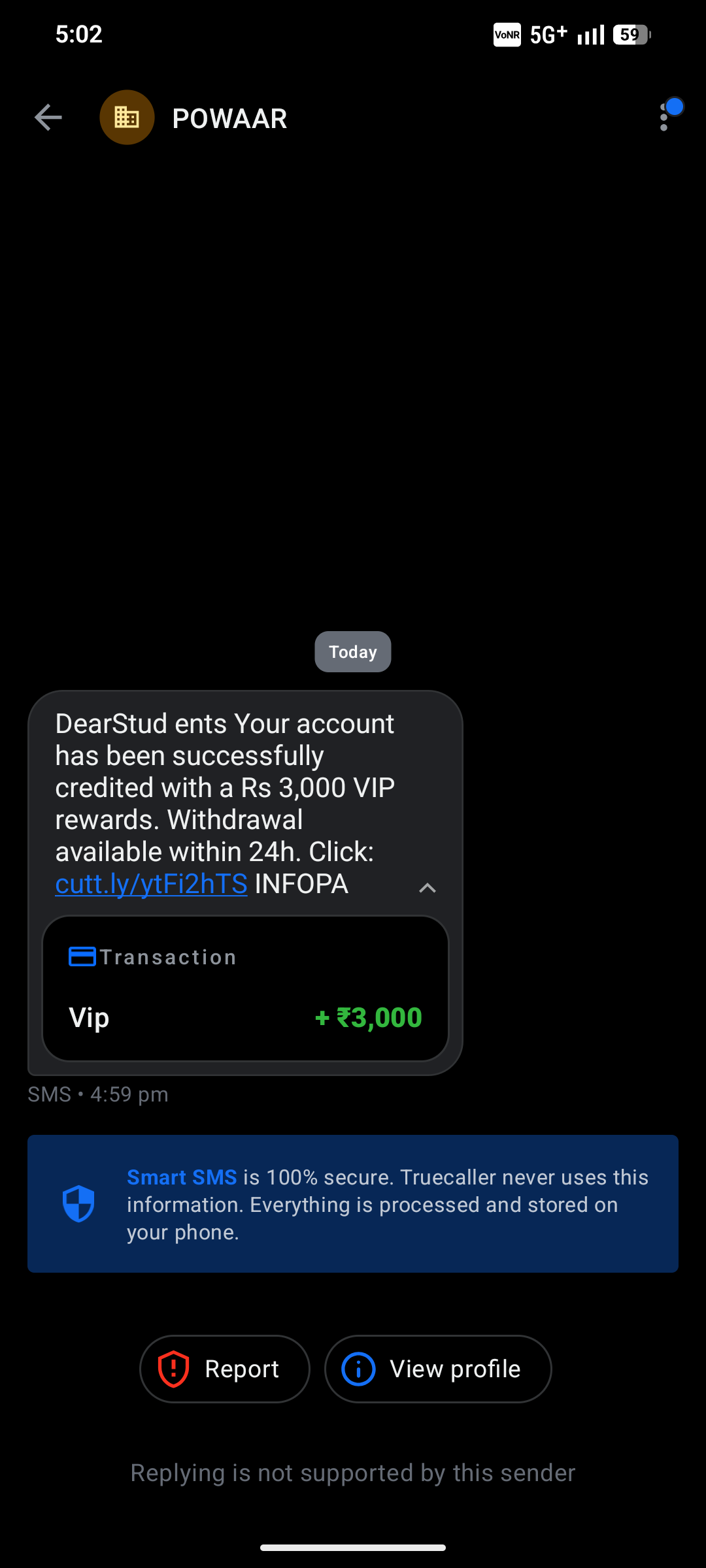 scam message 