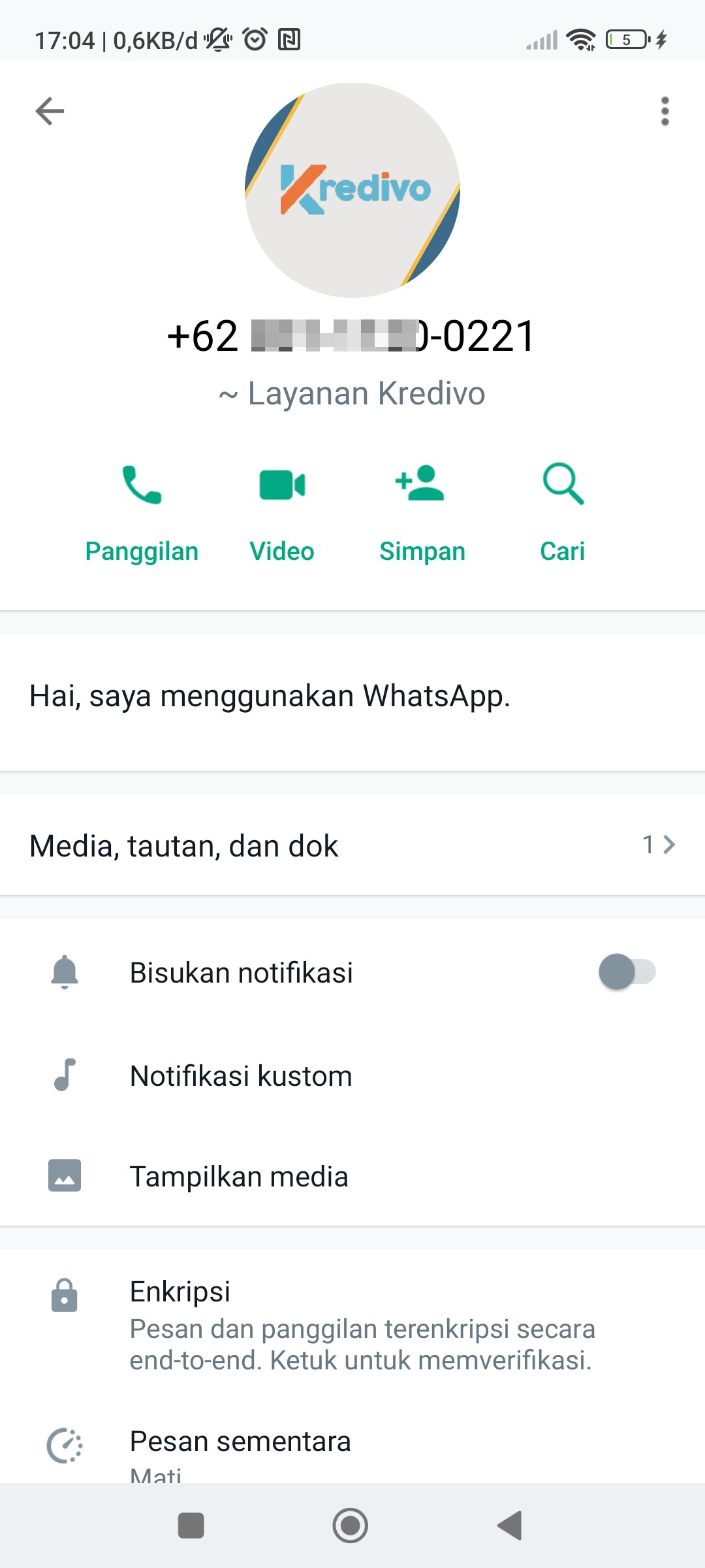 Scam in the Kredivo app