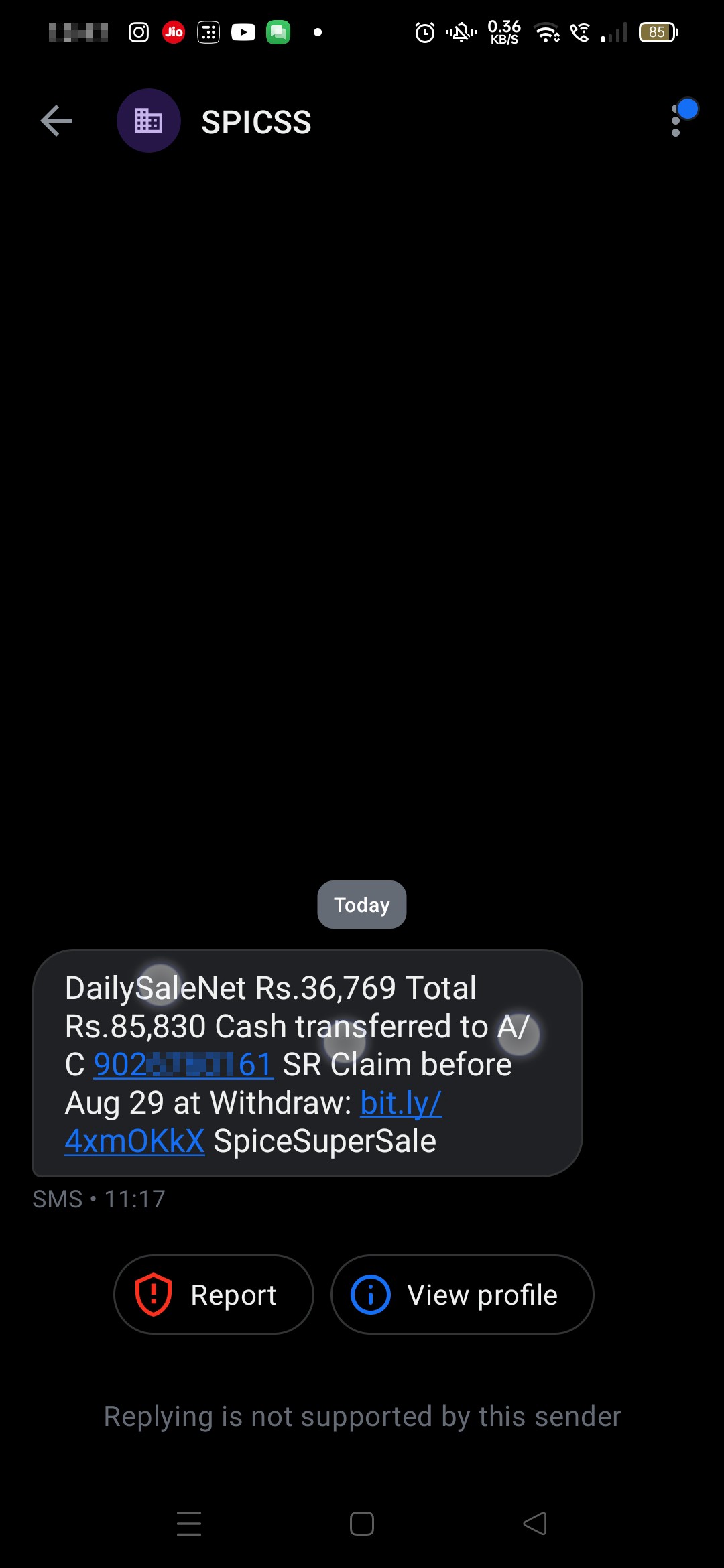 I got this message is this a scam?