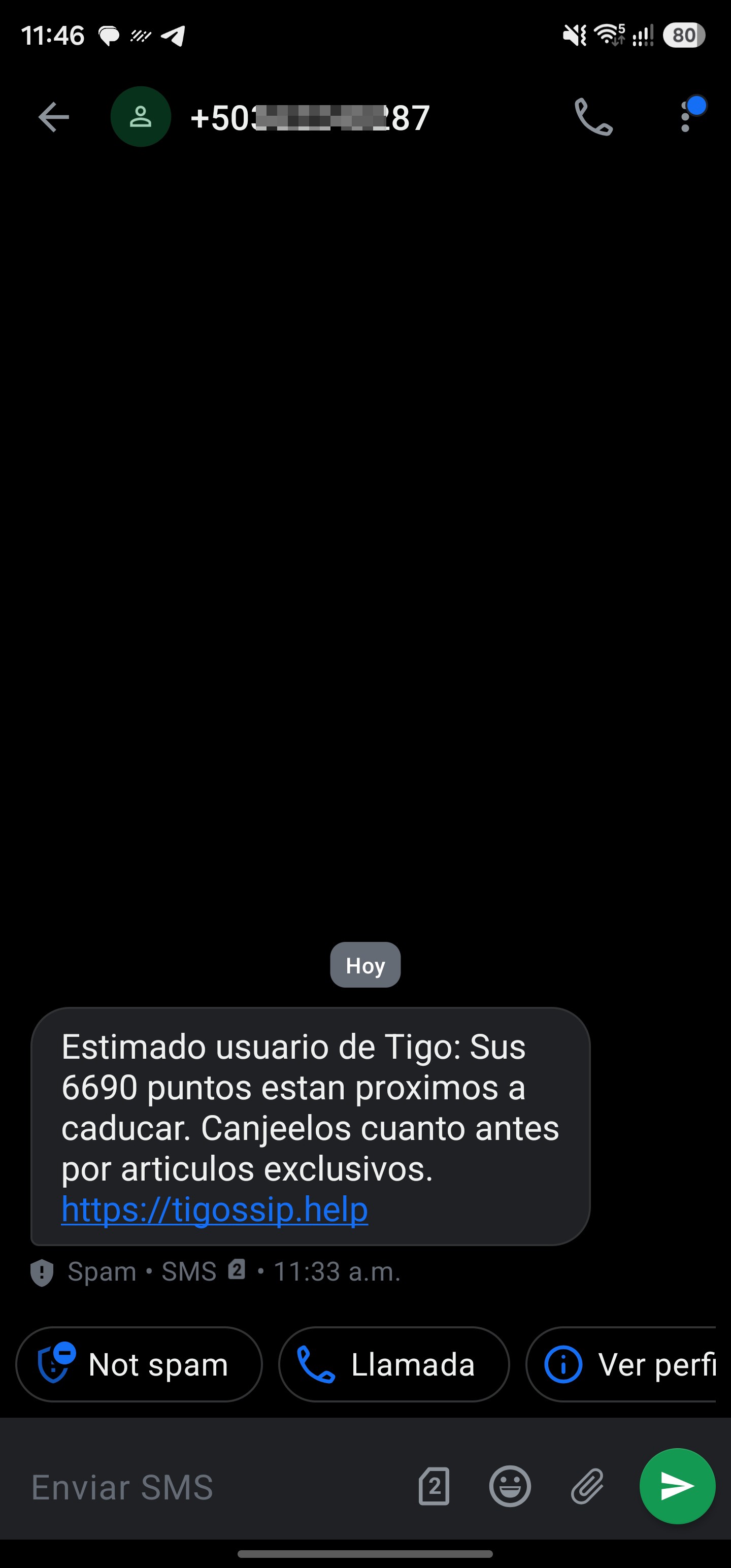 Beware of Tigo points scam
