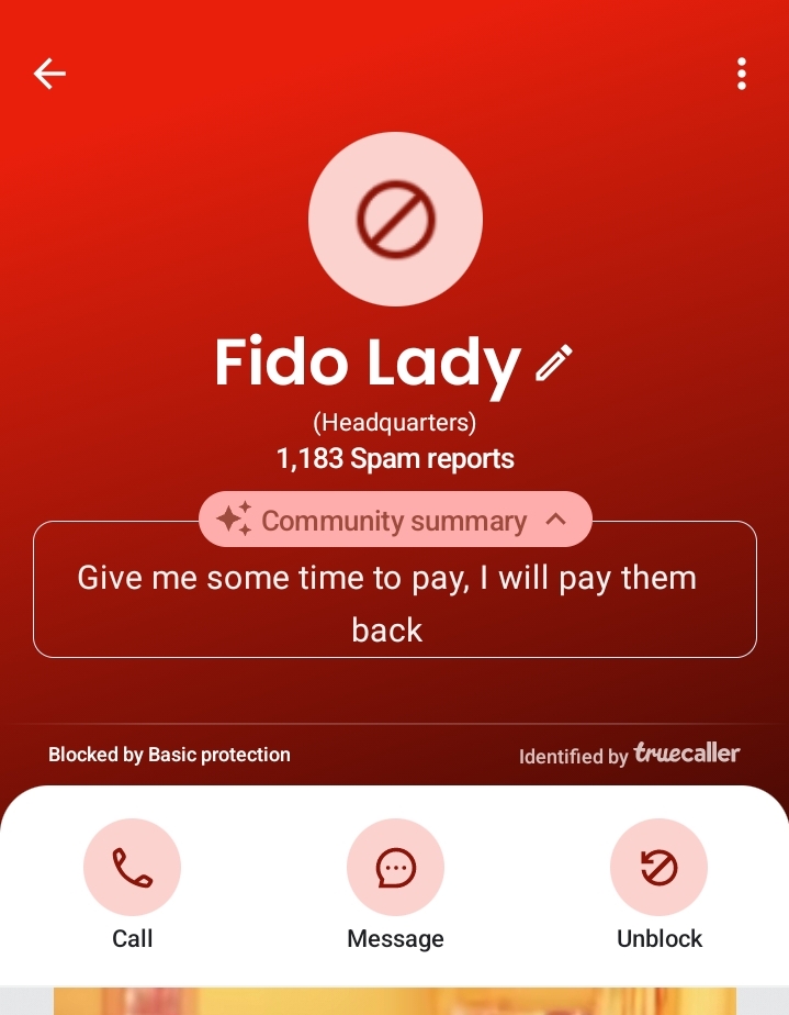 Spam message 