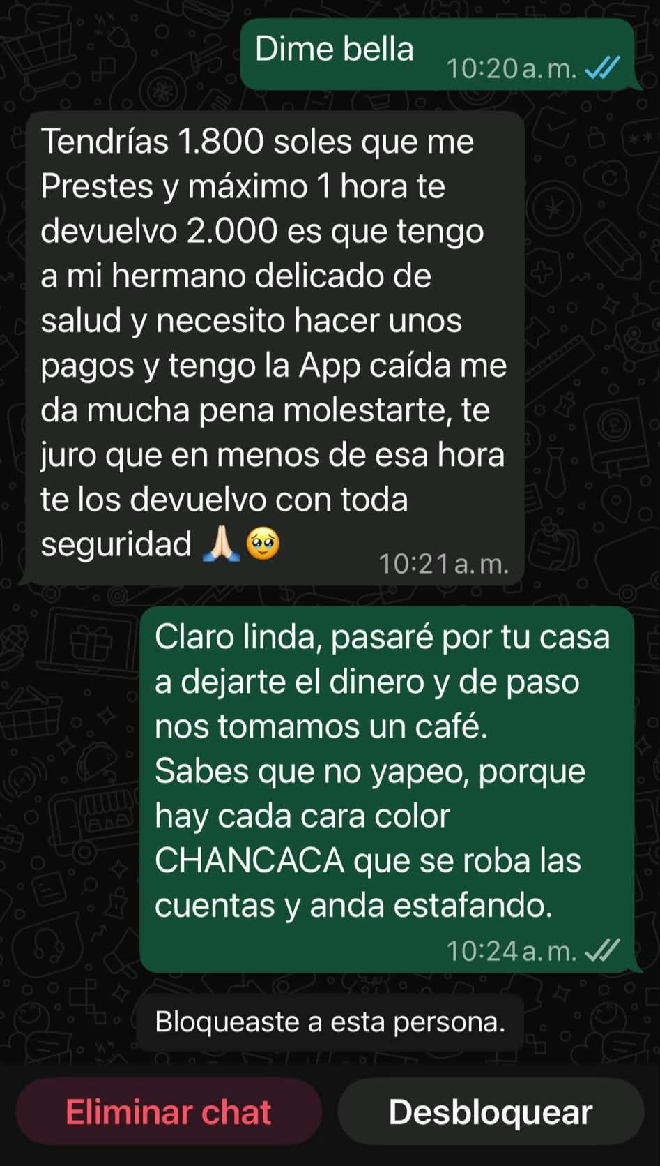 Hacker steals WhatsApp contacts and asks for money in your name