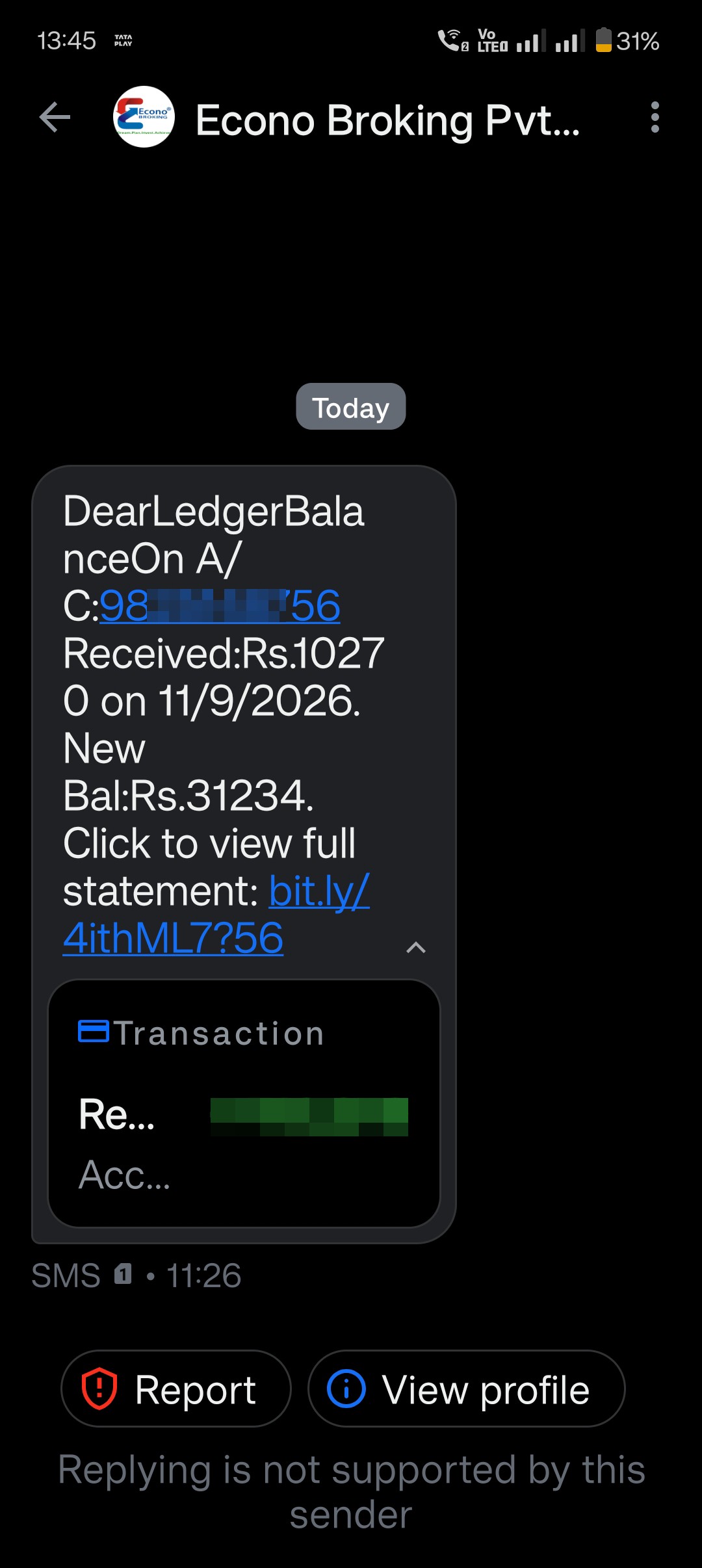 Stock market scam