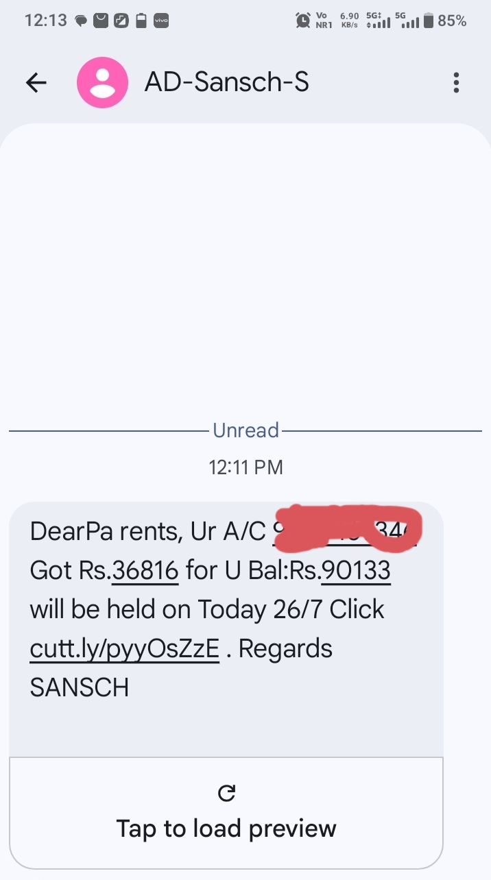 This fraud message is about his children, his friends.