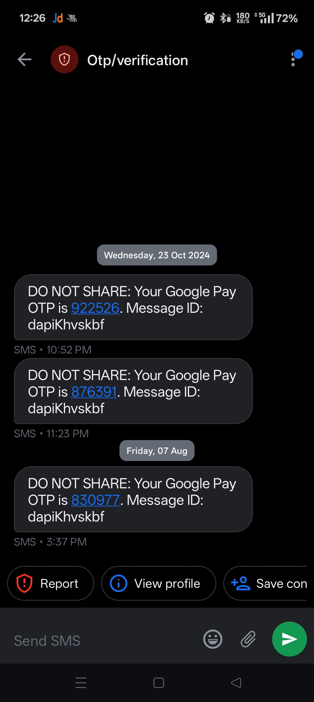 OTP fraud scam scammer  - image 2