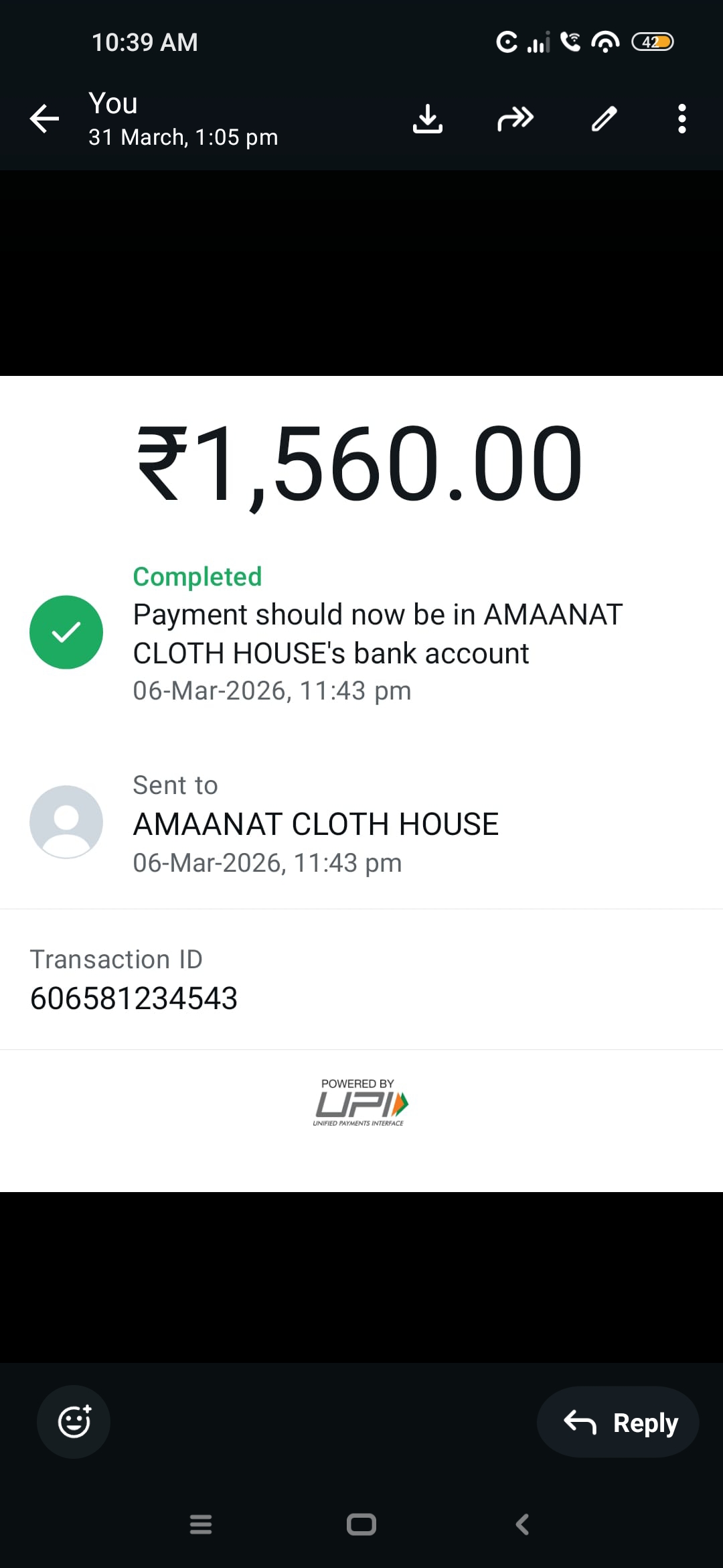 online clothes purchase 
