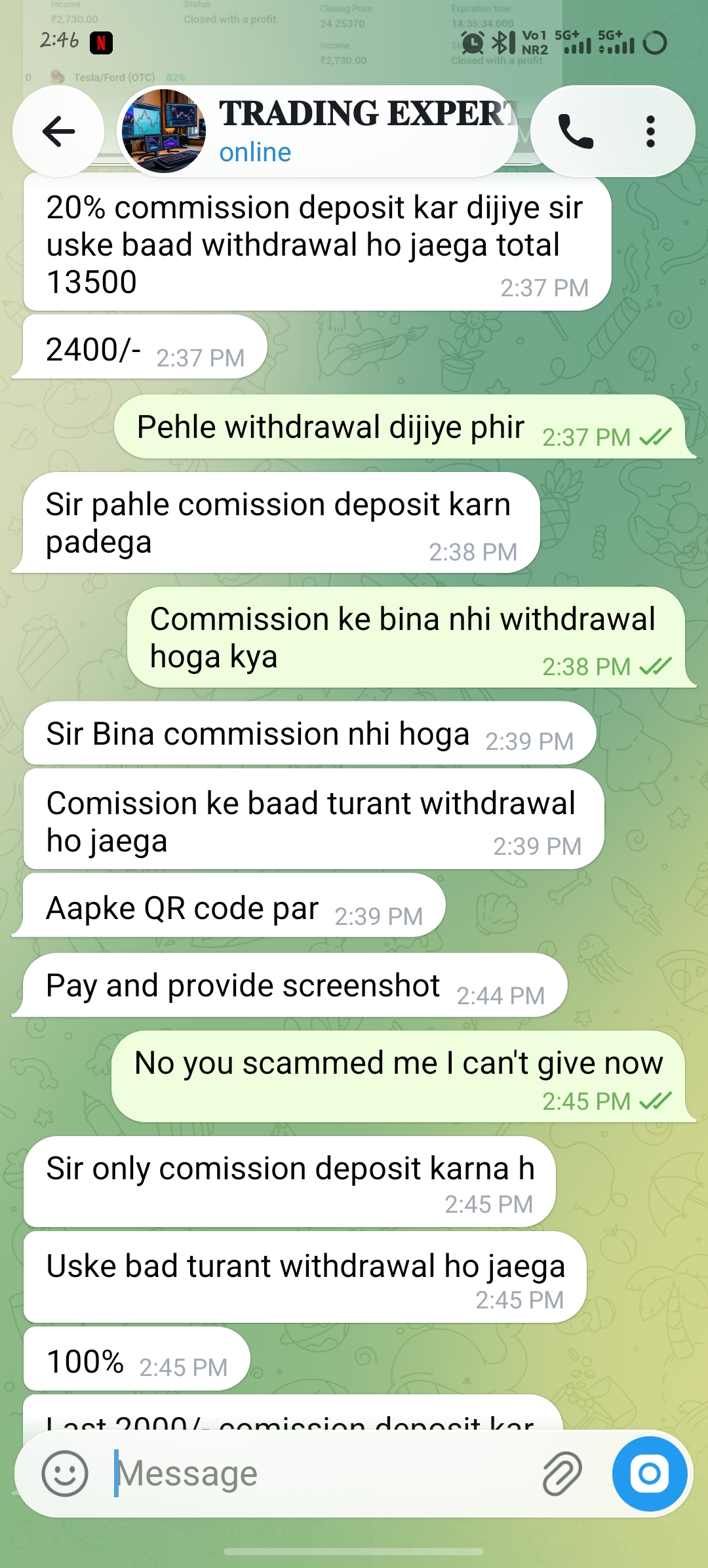 ONLINE TELEGRAM TRADING SCAM - image 3