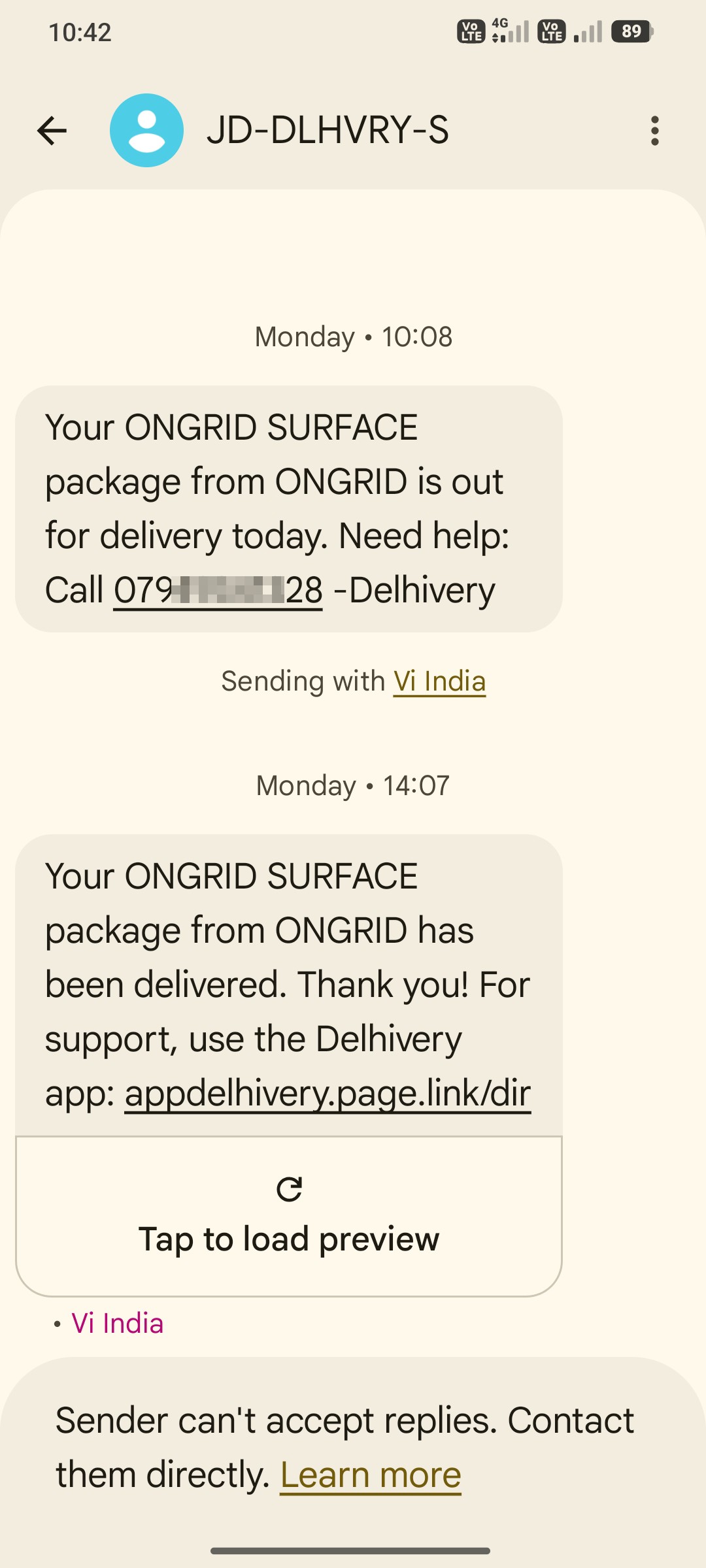 I didn't order [TXN_ID] but some SCAME msg came in my cell phone..