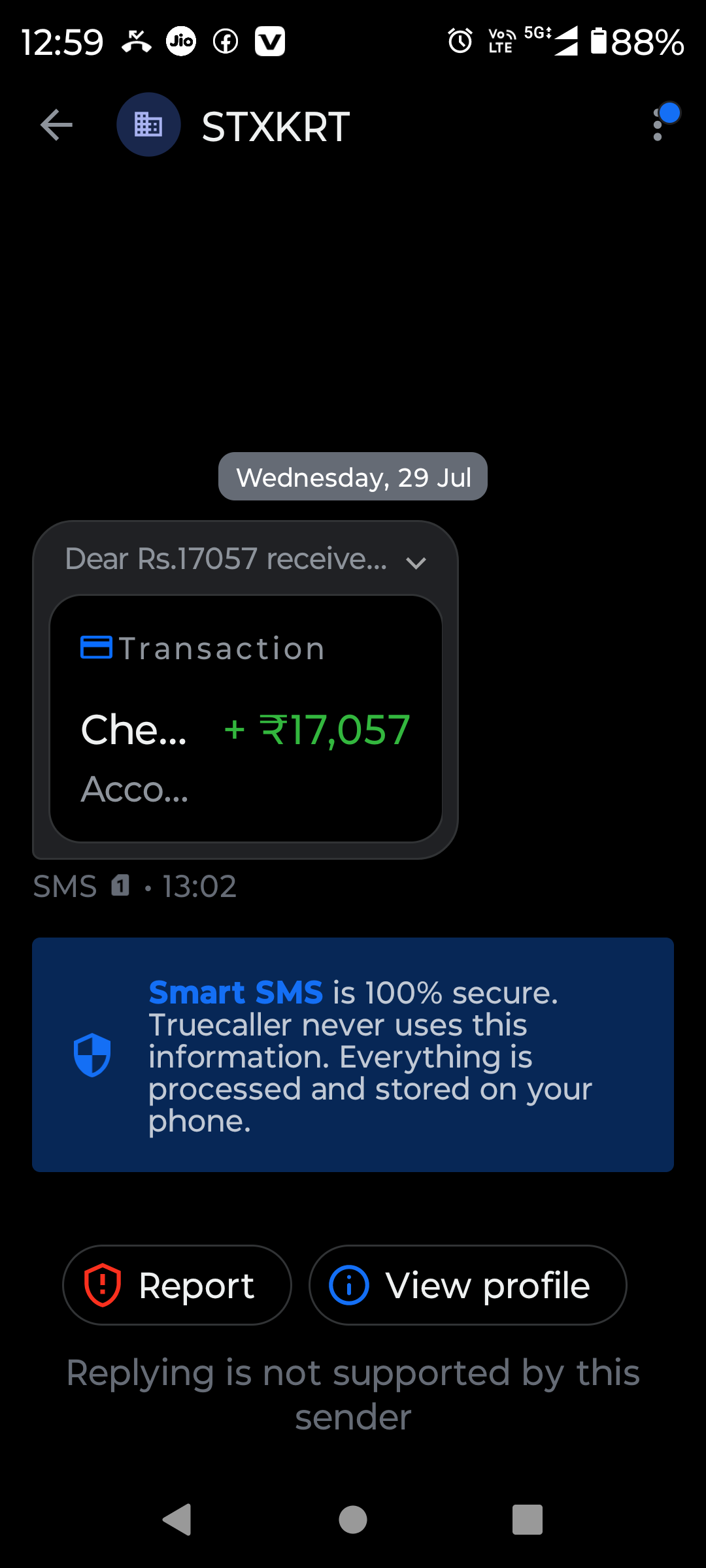 i checked my bank account there is no transaction like this. - image 2