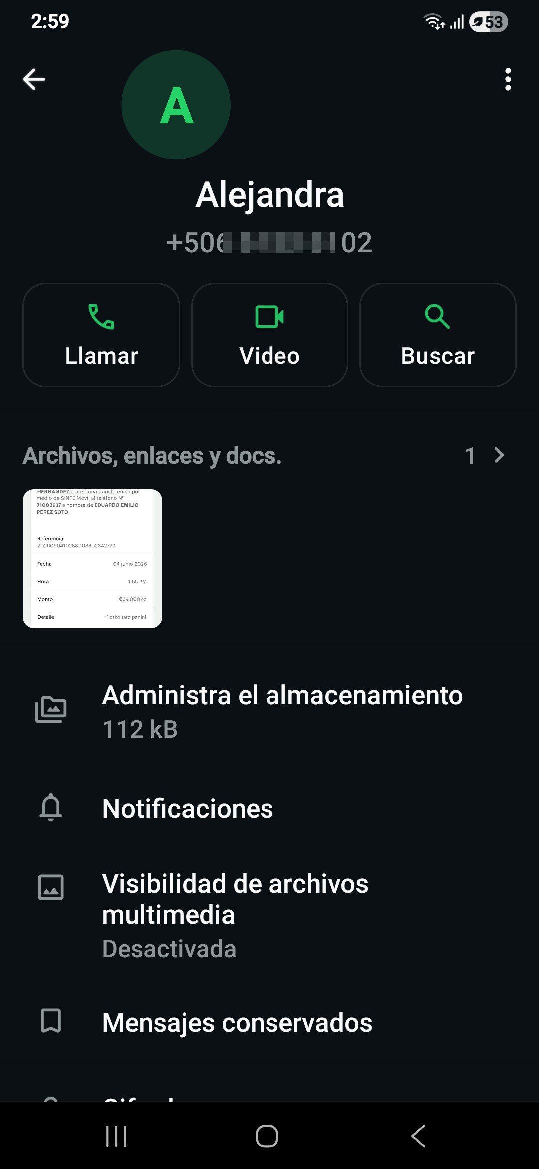 This number [PHONE] supposedly bought a product from me for 59,000 colones